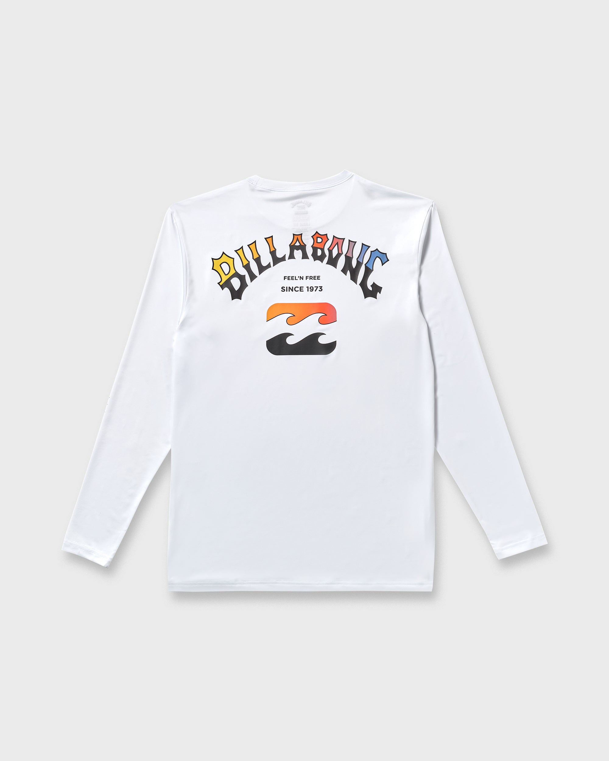 Arch Fade Loose Fit UPF 50 Long Sleeve Surf T-Shirt - White