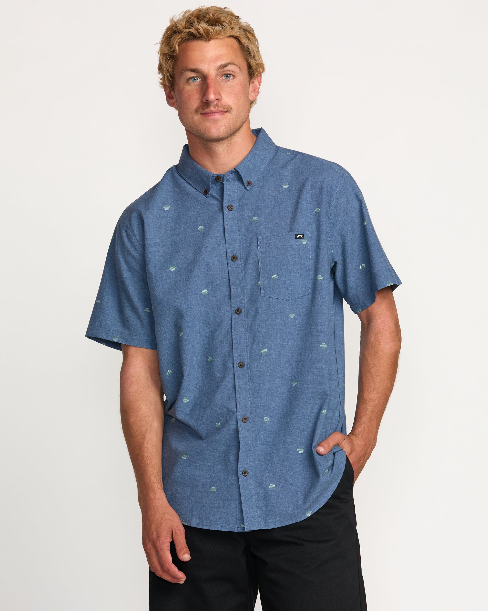 All Day Jacquard Short Sleeve Shirt