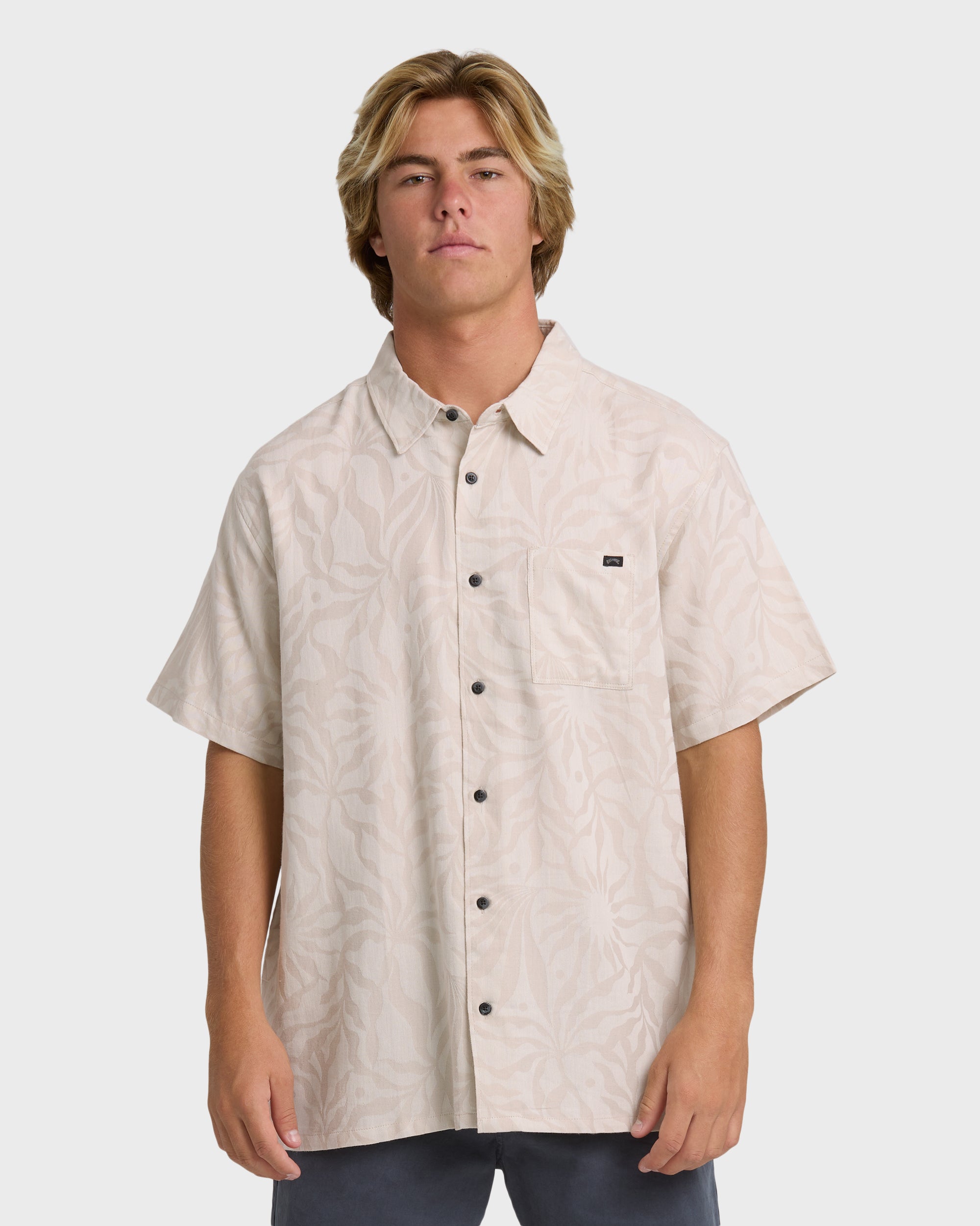Sundays Jacquard Short Sleeve Woven Shirt