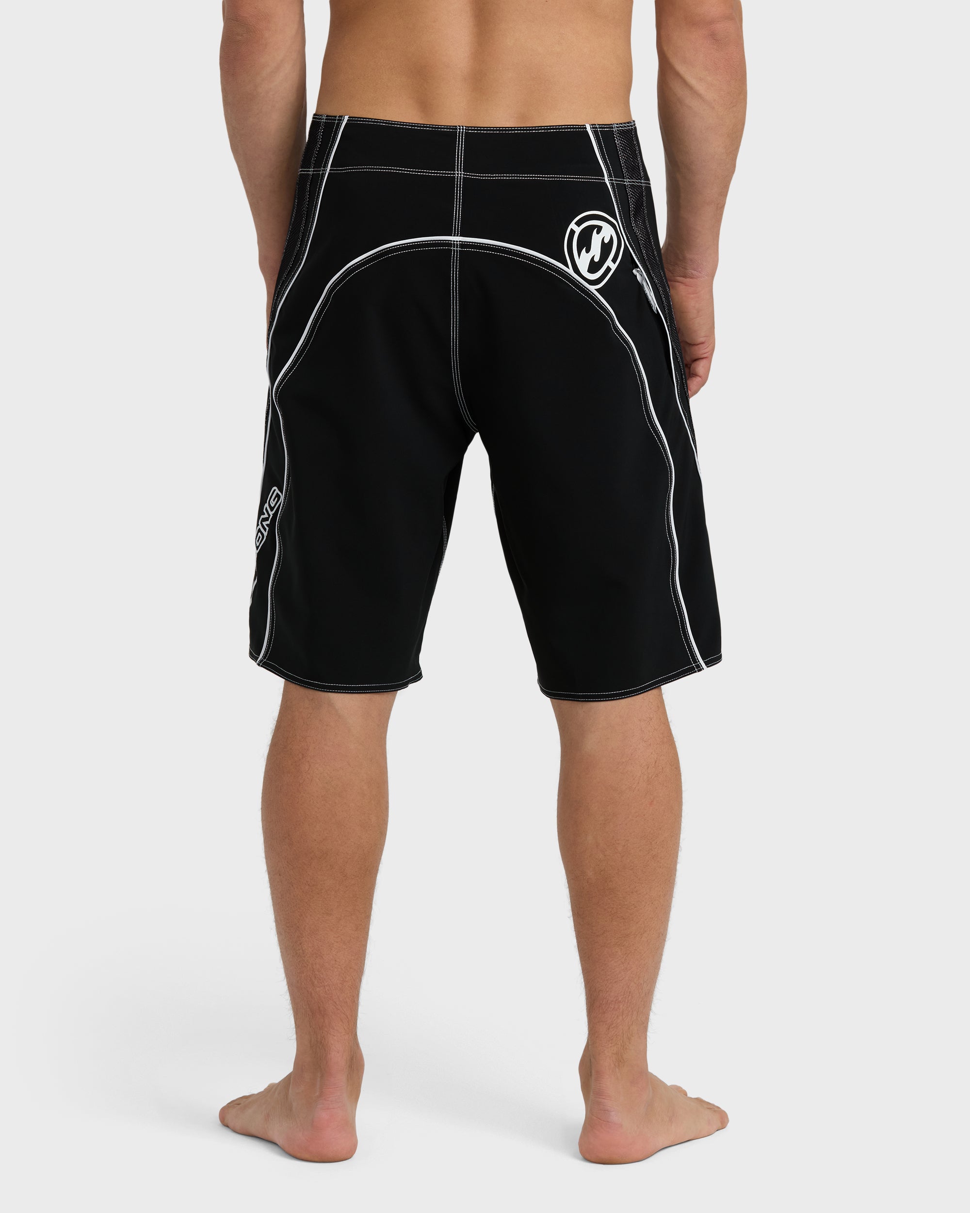 Fluid 2K Pro Performance 21" Boardshorts - Black White
