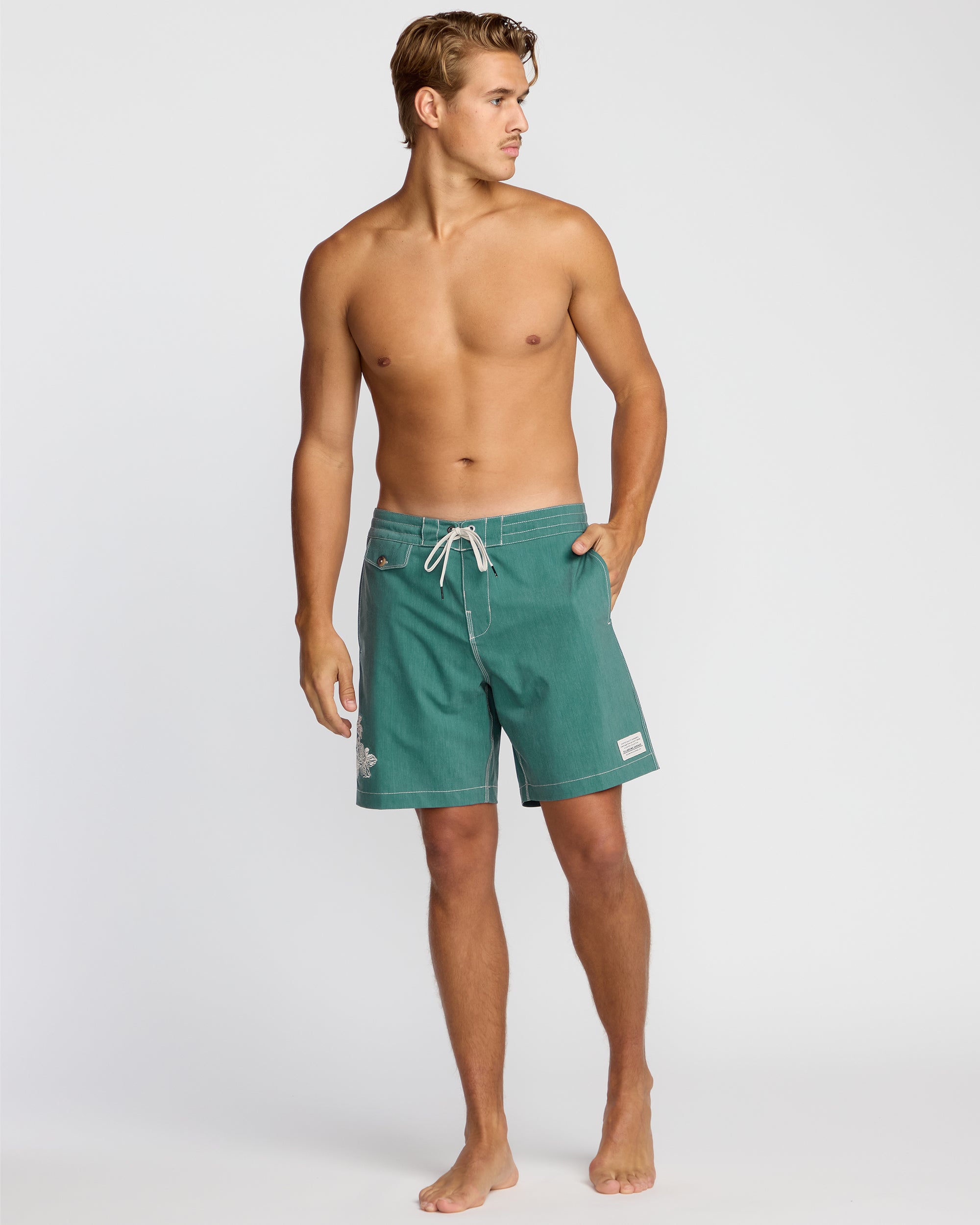 Austin Garage Lo Tides 19" Boardshorts - Teal