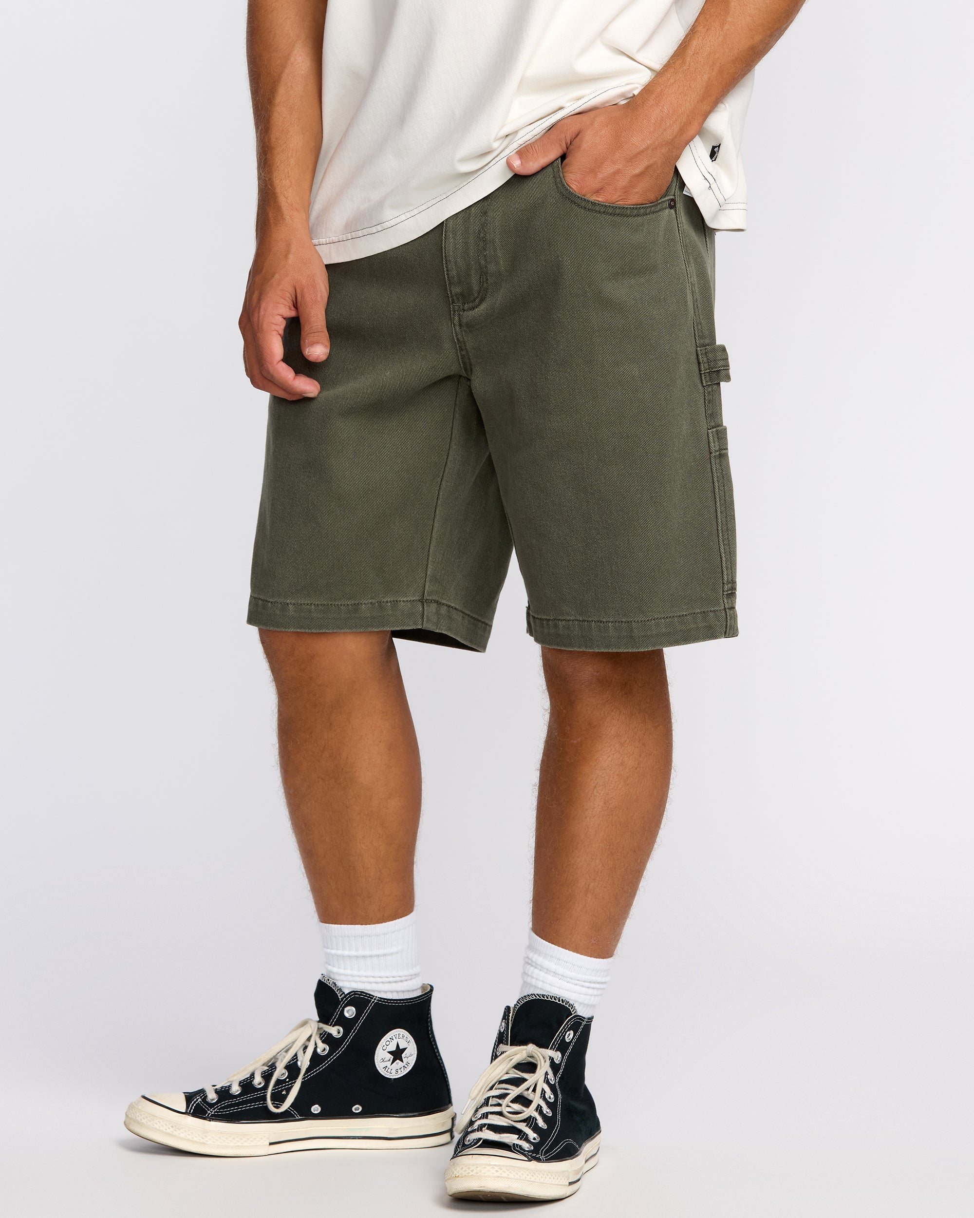 Bad Dog 21" Workwear Shorts - Dark Military