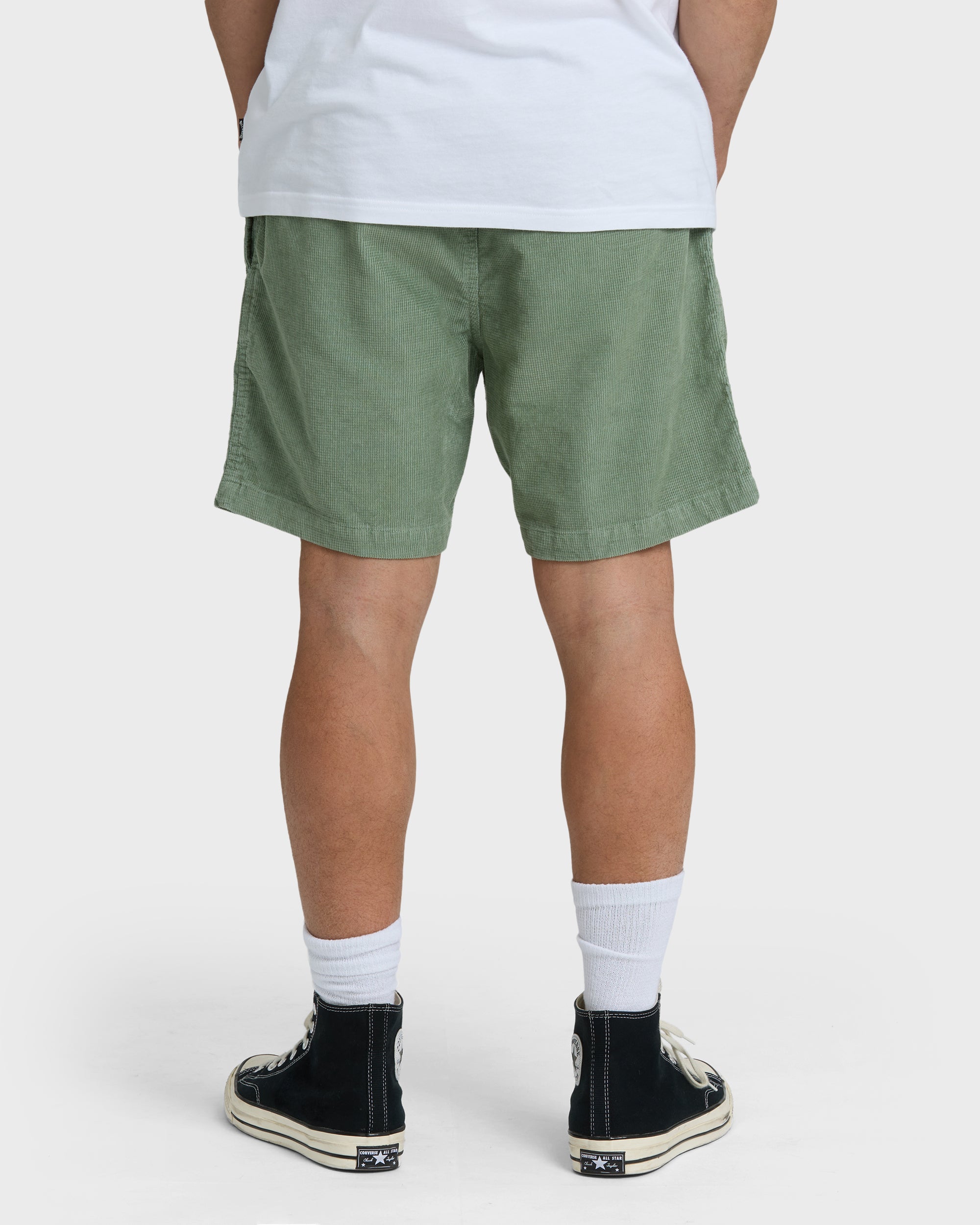 Larry Layback 19" Cord Shorts - Moss