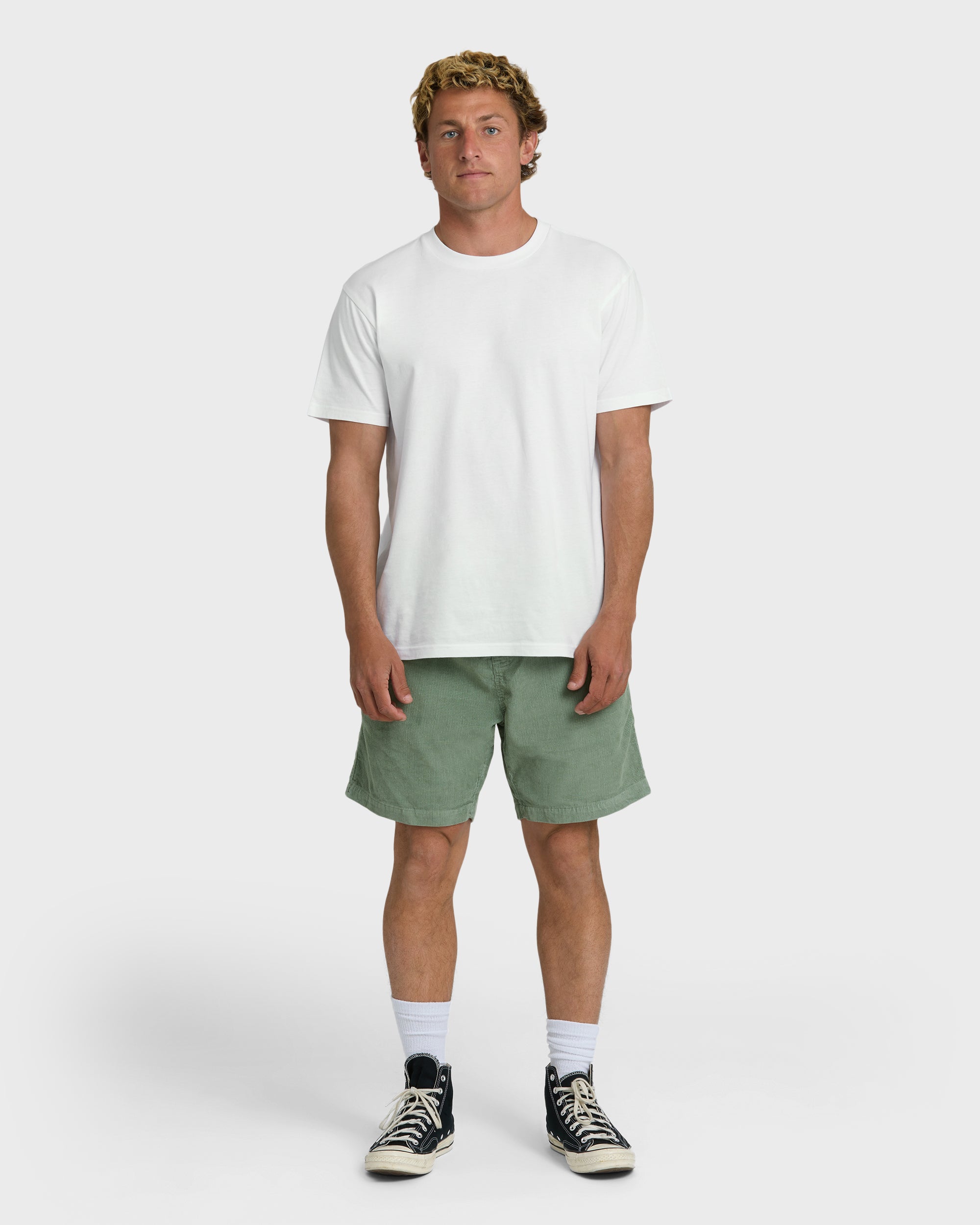 Larry Layback 19" Cord Shorts - Moss