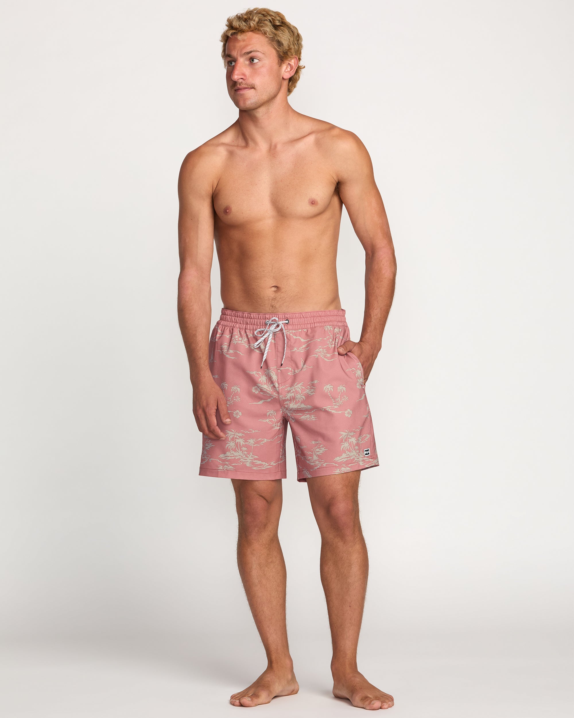Lineup Laybacks 16" Trunks - Dusty Rose