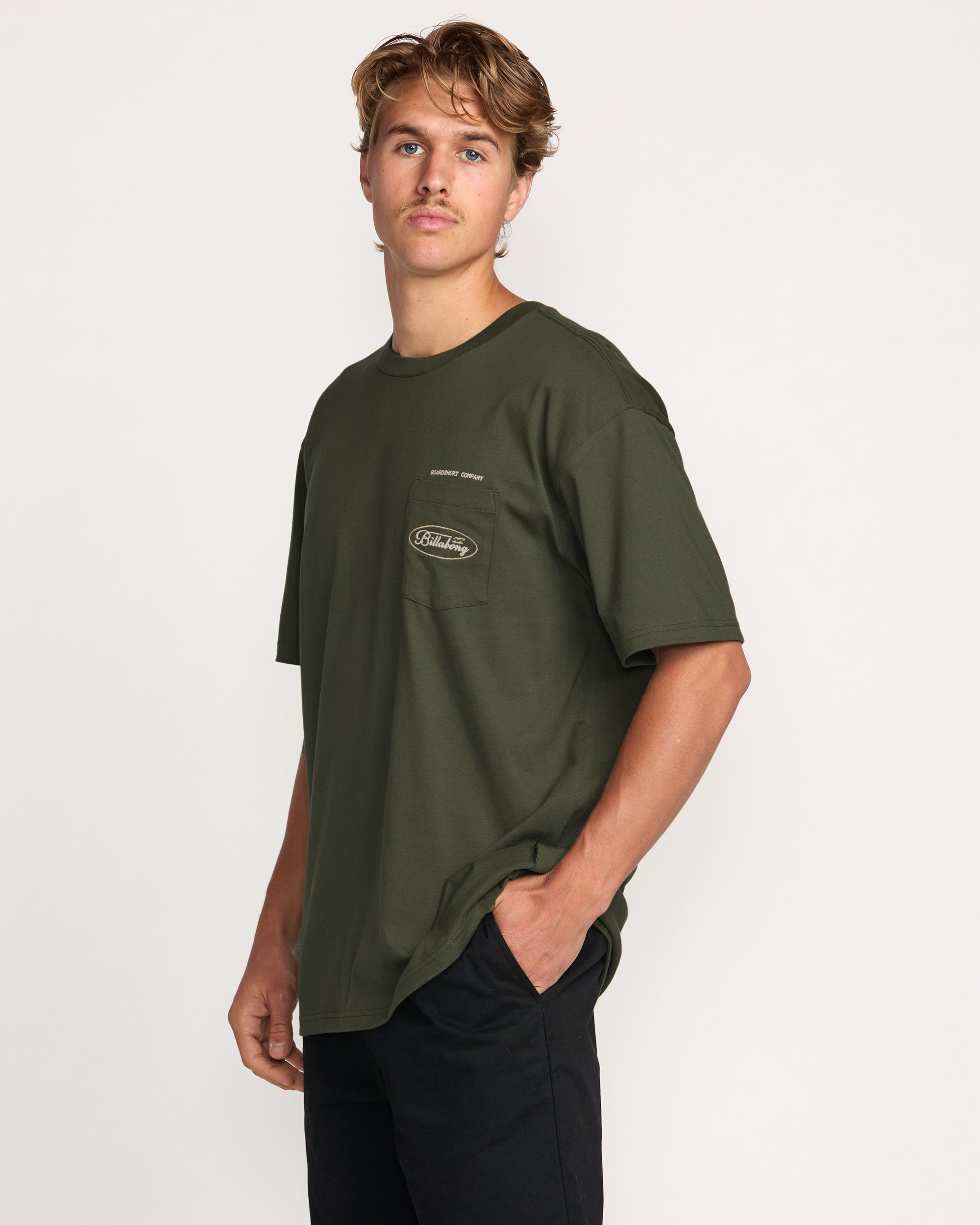 Bad Dog Pocket Regular Tee - Olive