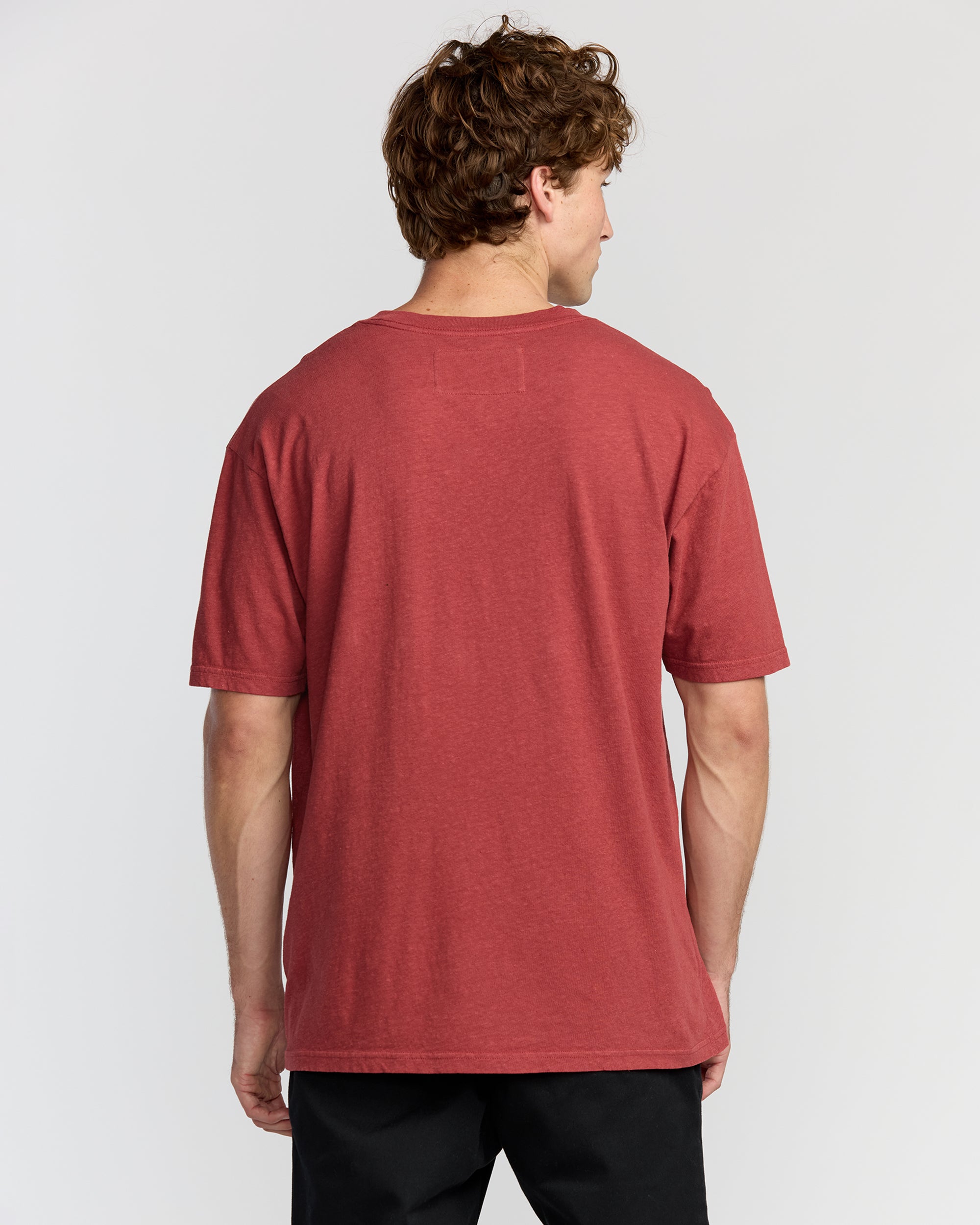 The Label Garage Regular Short Sleeve T-Shirt - Burnt Red