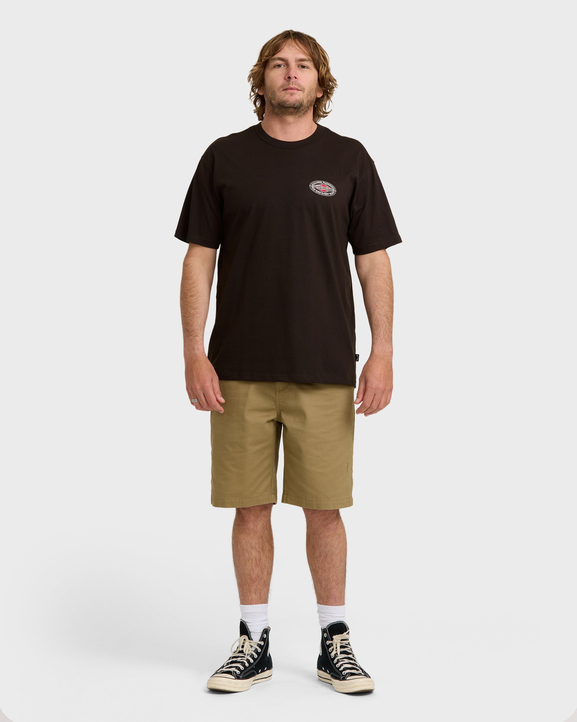 Rotor Diamond Regular Short Sleeve T-Shirt - Black Red