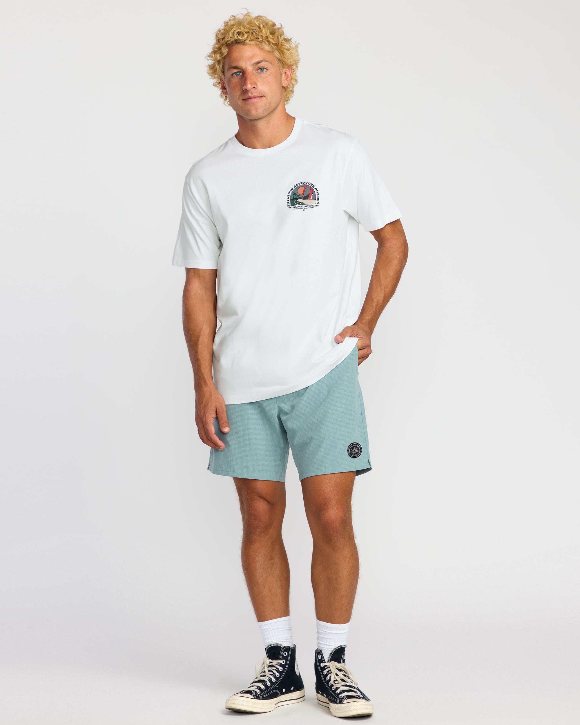 Sundown A/Div Short Sleeve T-Shirt - White