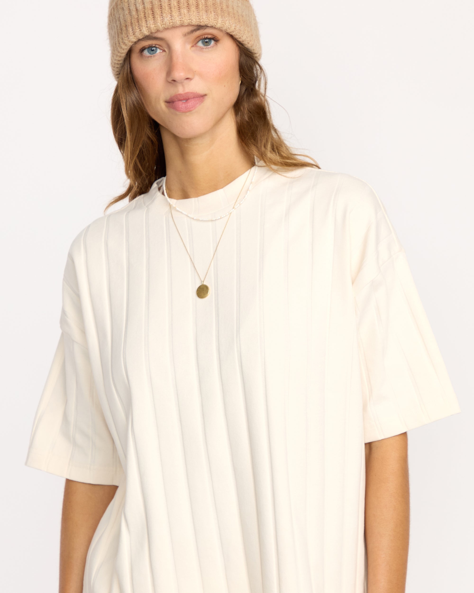 Cass Short Sleeve Top - Whitecap