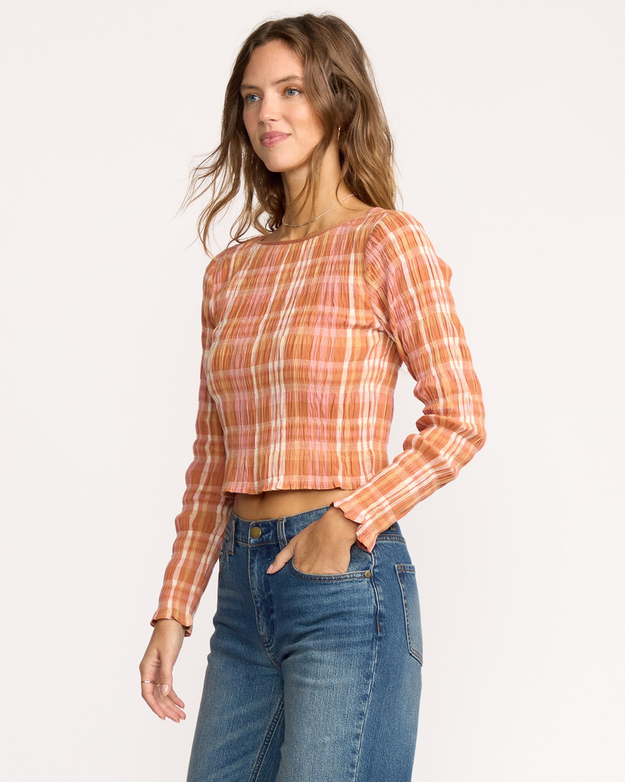 Check Me Out Long Sleeve Shirt - Sunburnt