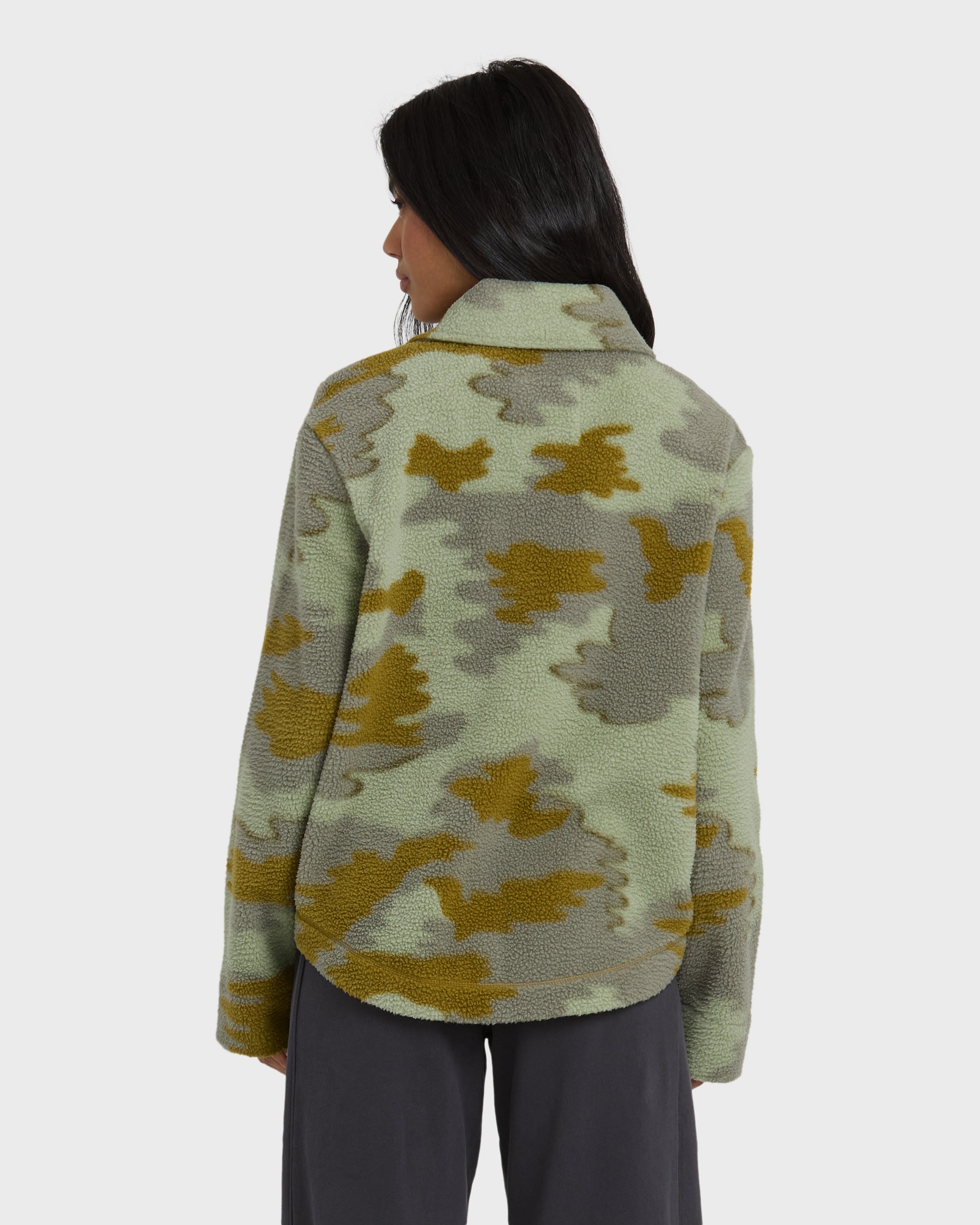 Breezy Sherpa Shacket - Camoflauge