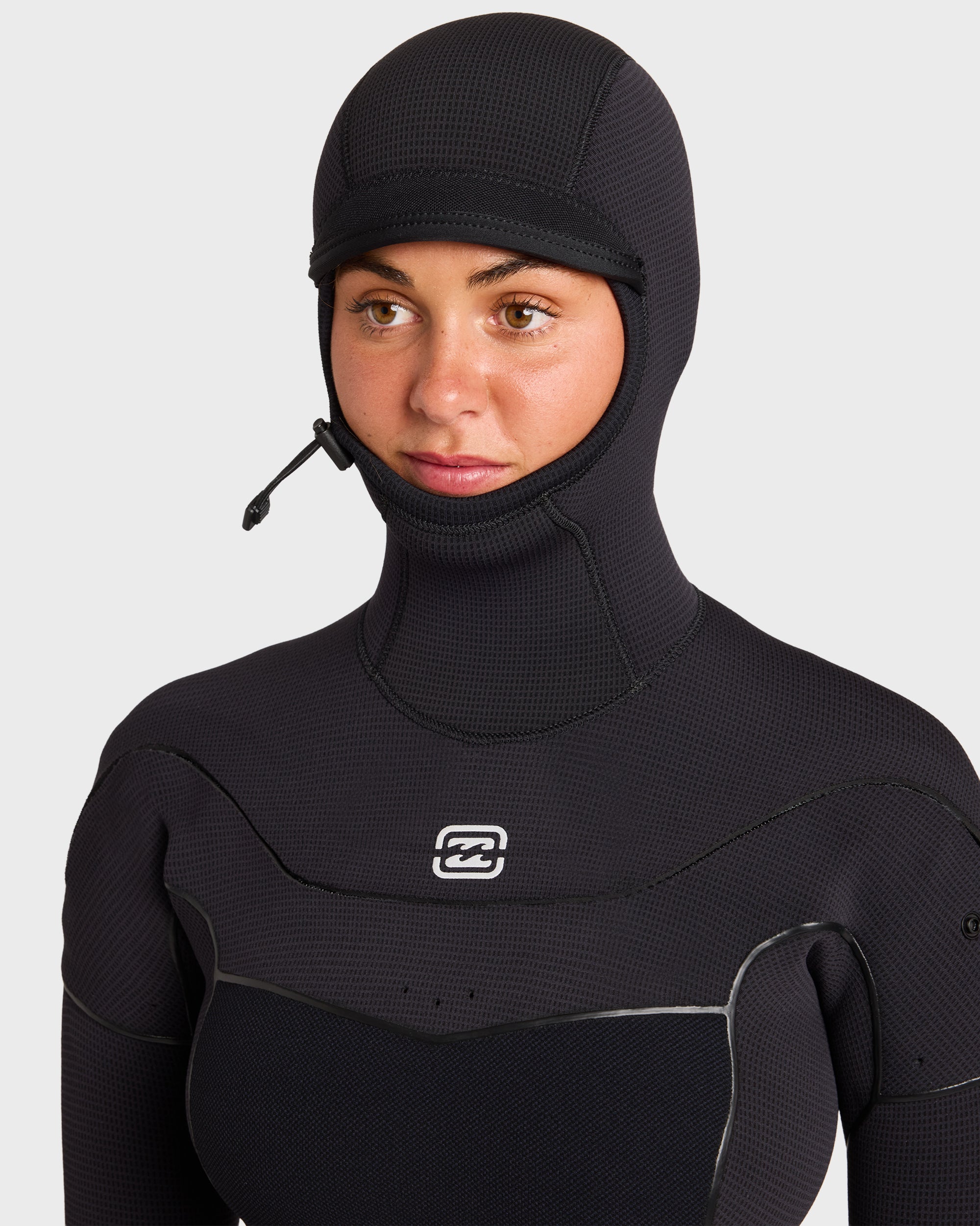 5/4mm Furnace Ultra Gullwing Chest Zip Hooded Full Wetsuit - Black