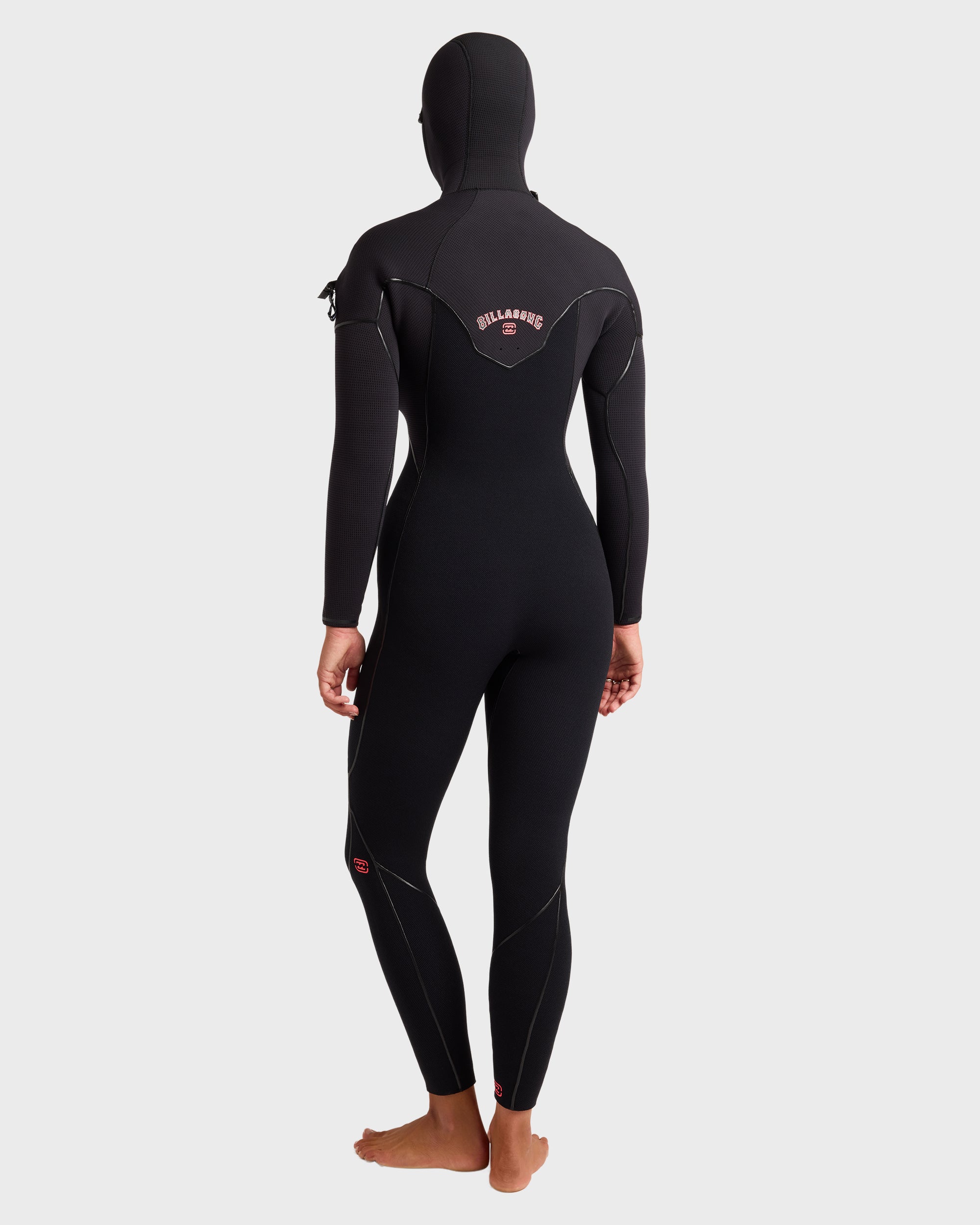 5/4mm Furnace Ultra Gullwing Chest Zip Hooded Full Wetsuit - Black