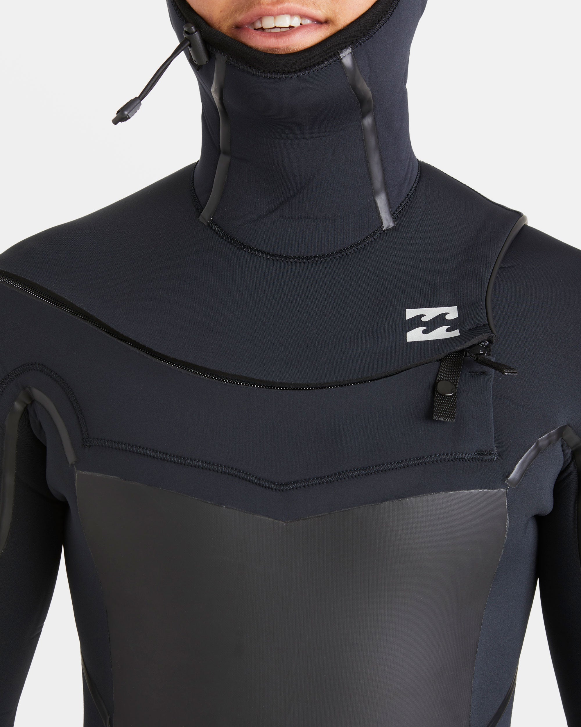 5/4mm Absolute Natural+ Upcycler Welded Chest Zip Hooded Wetsuit - Black