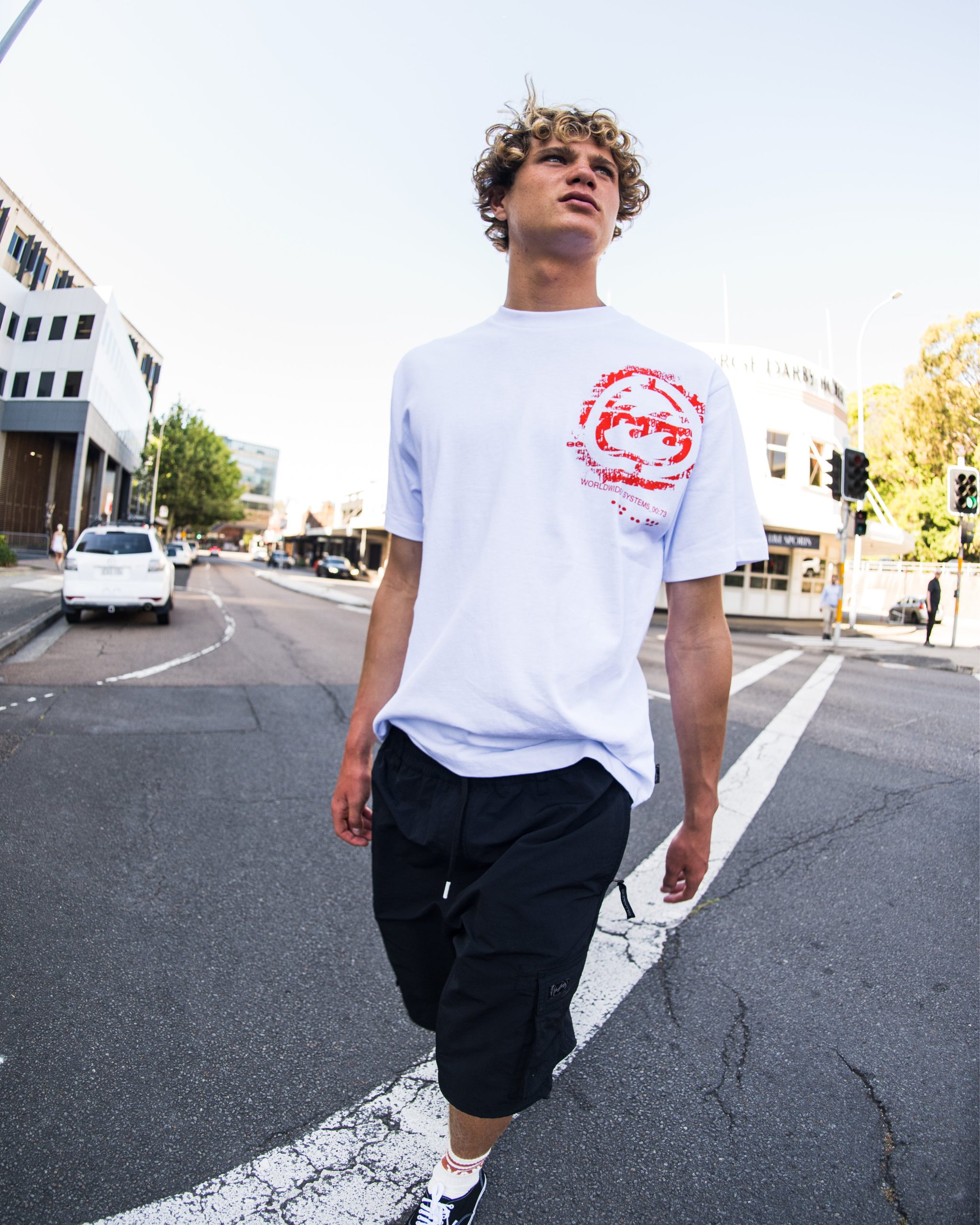 Spec Blast Short Sleeve Cotton T-Shirt - White