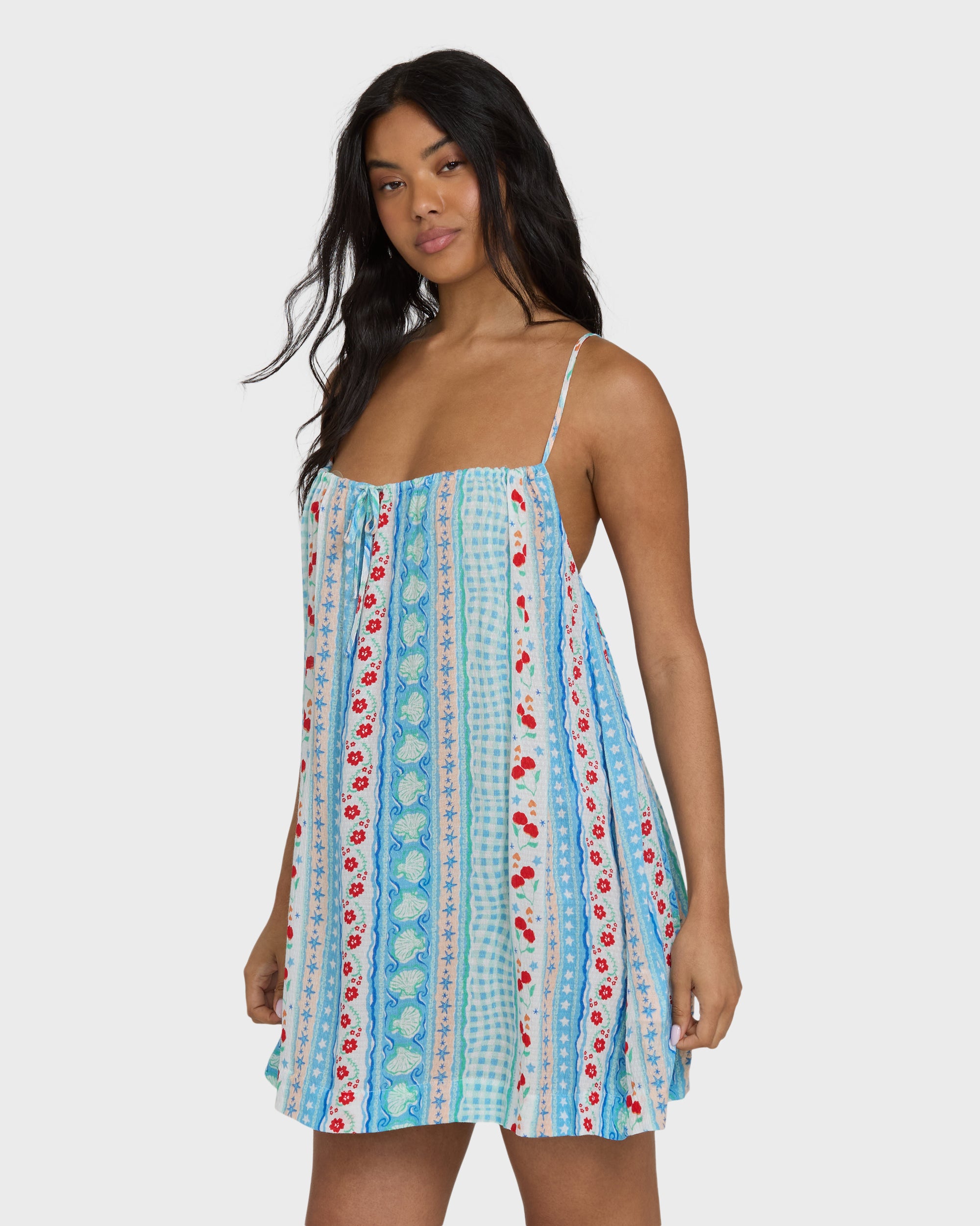 Beach Song Printed Cover-Up Dress - Dream Blue