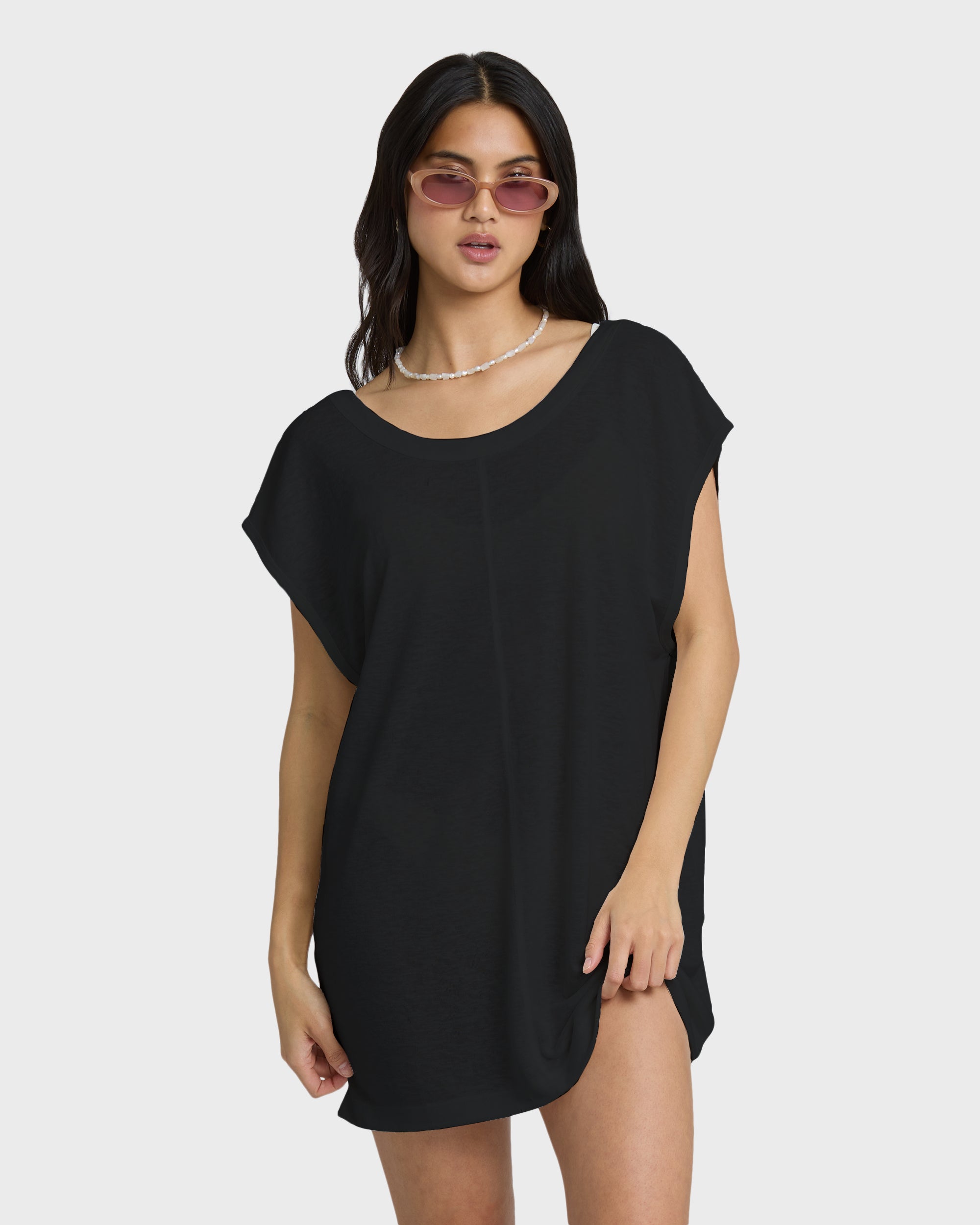 Hallow Wave Mini Short Sleeve Dress
