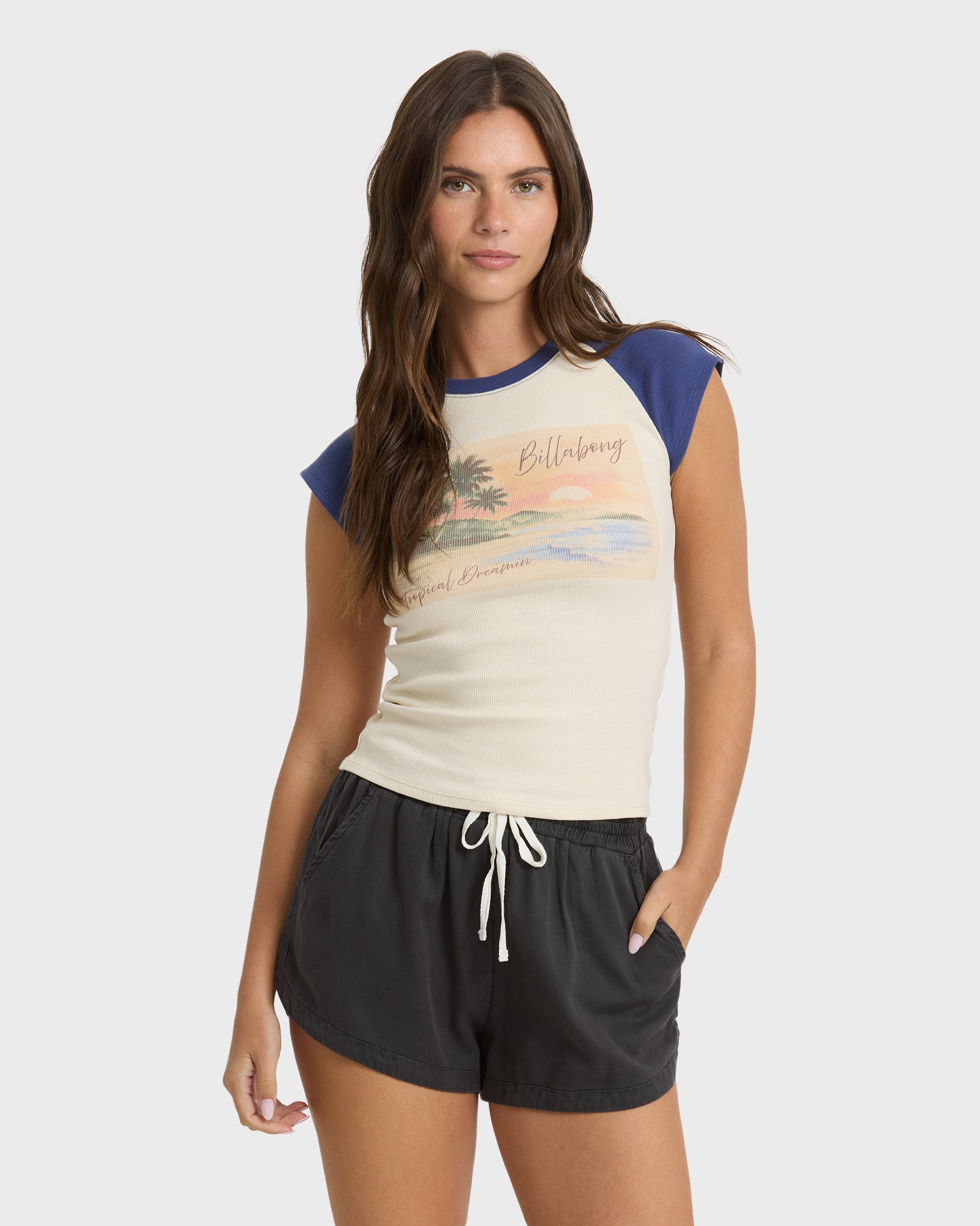 Road Trippin Elastic Waist Woven Shorts