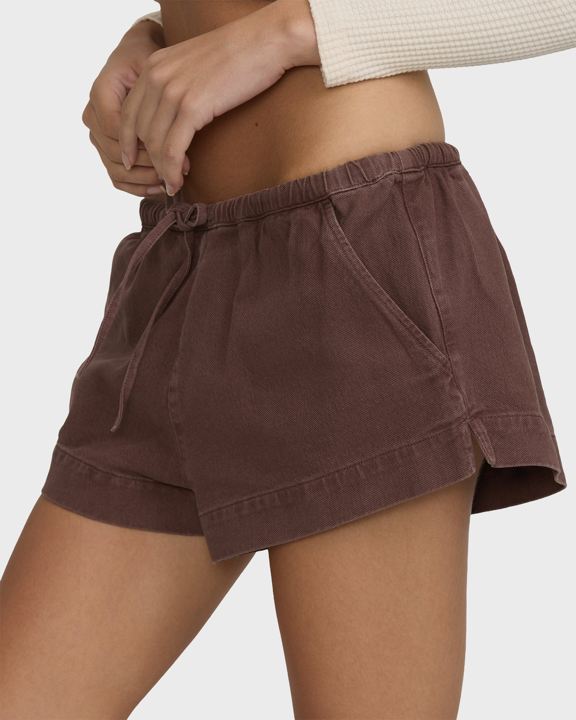 Low Tide Solid Twill Shorts - Teak