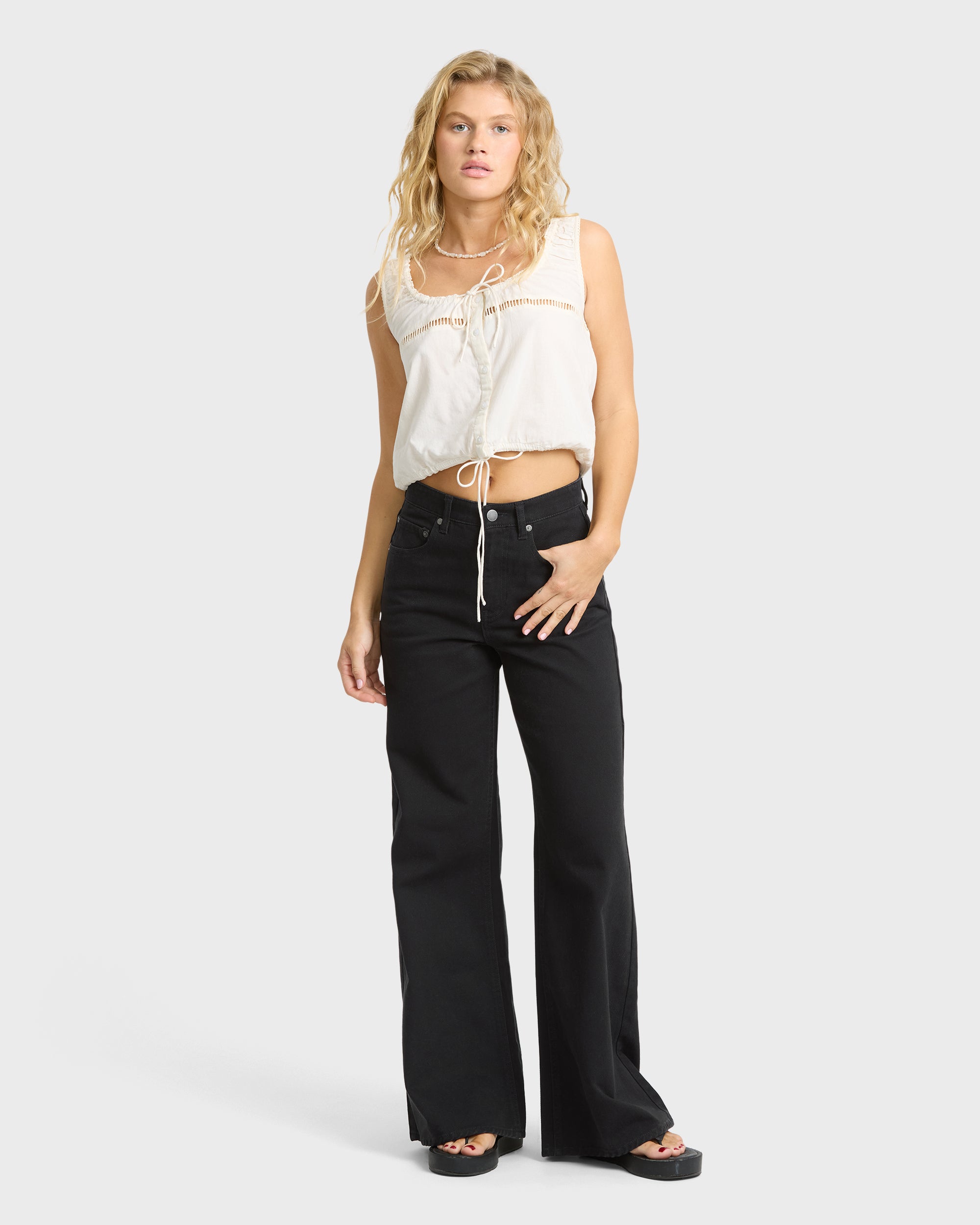 Free Fall Flare Jeans - Black