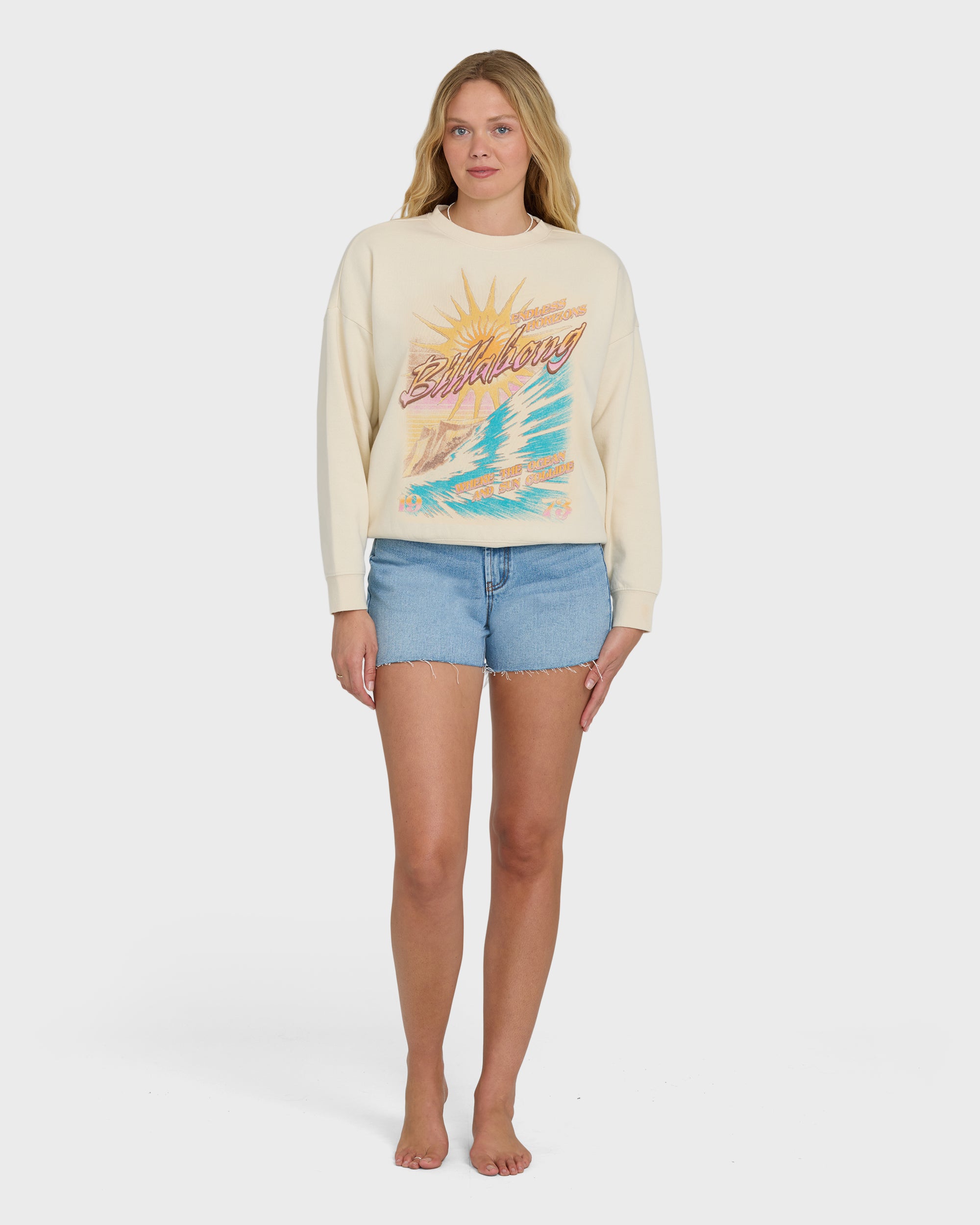 Echo Crewneck Sweatshirt - White Cap