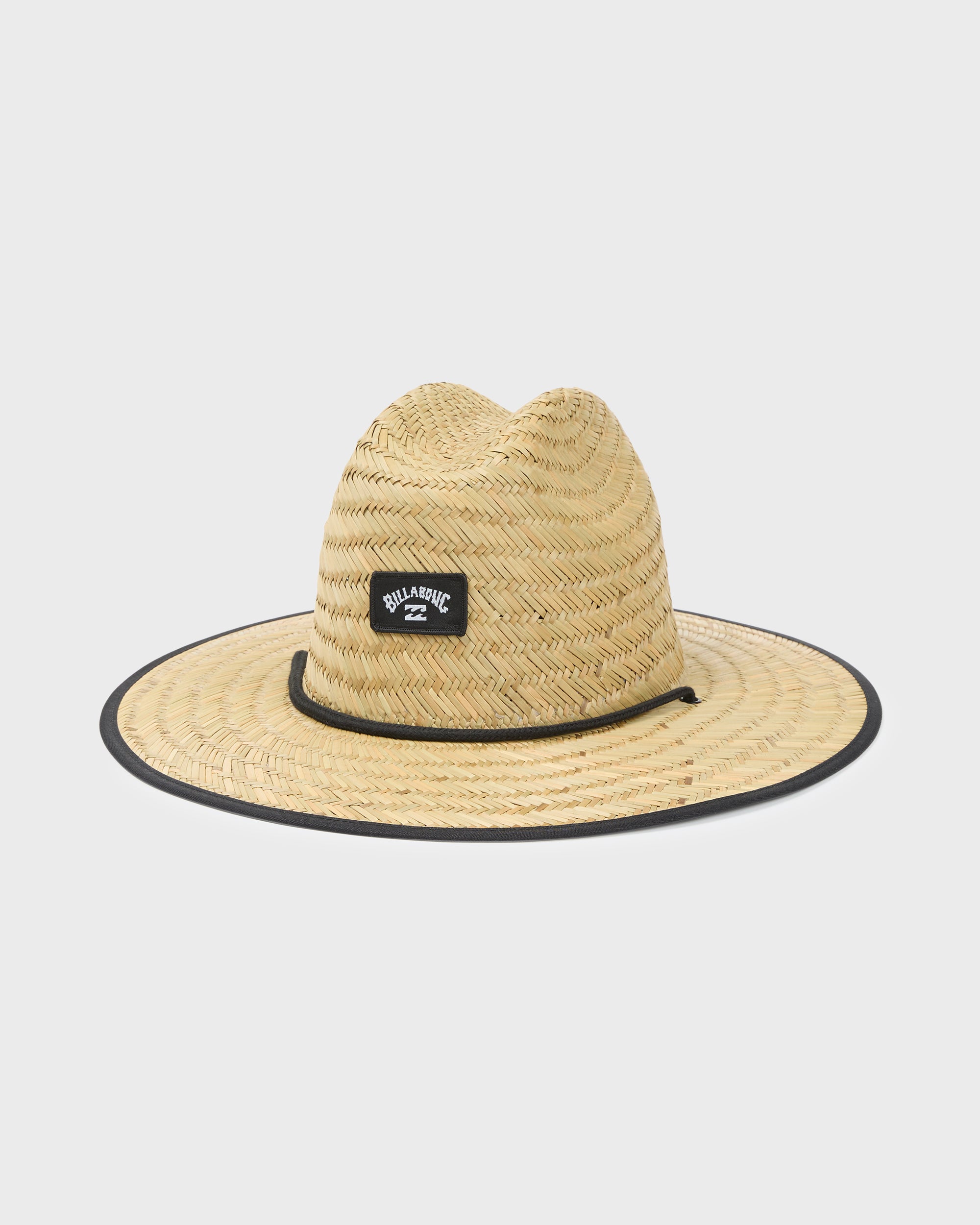 Tides Print Straw Lifeguard Hat - Peach