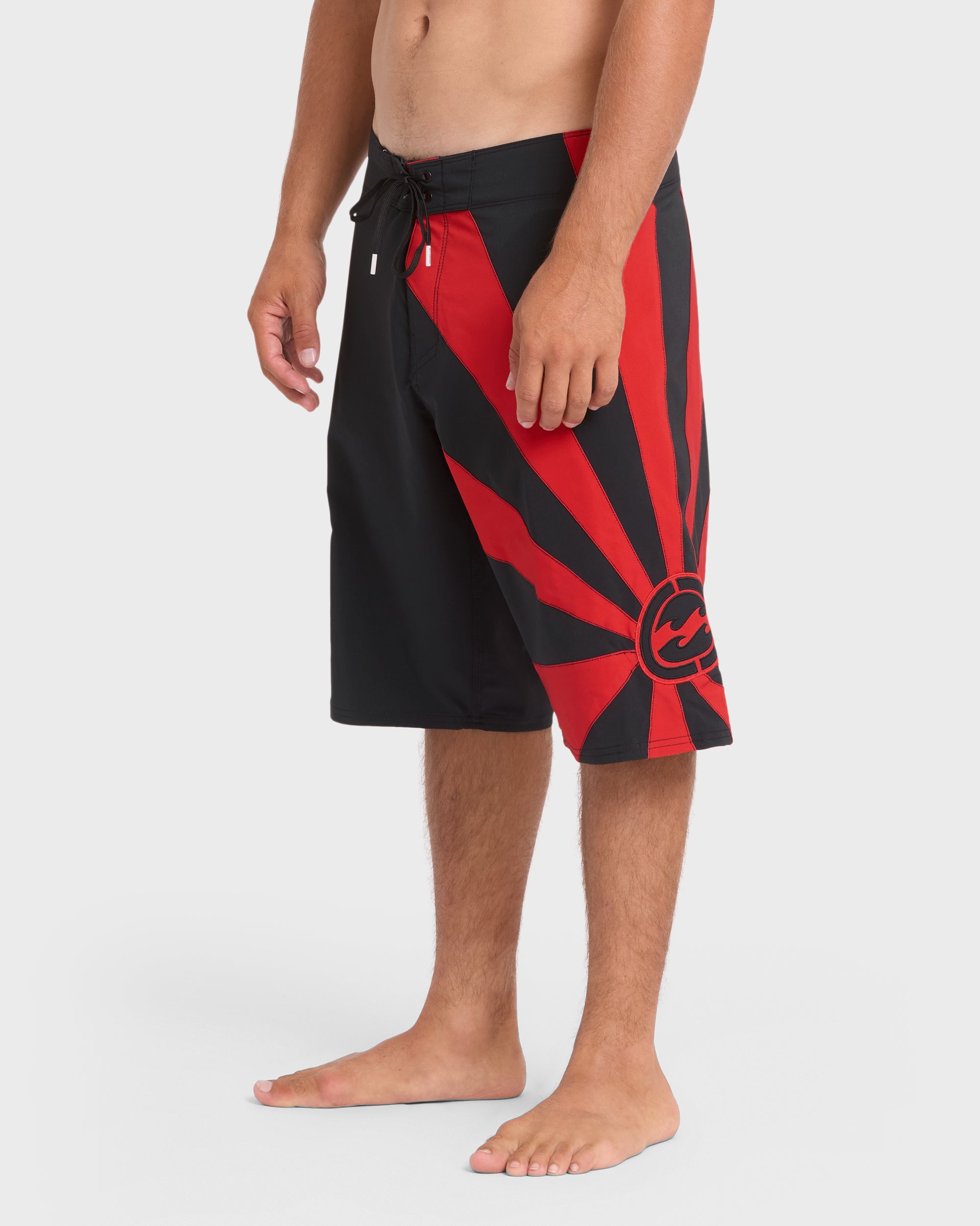 A.I. Rising Sun Pro 22" Boardshorts - Black/Red