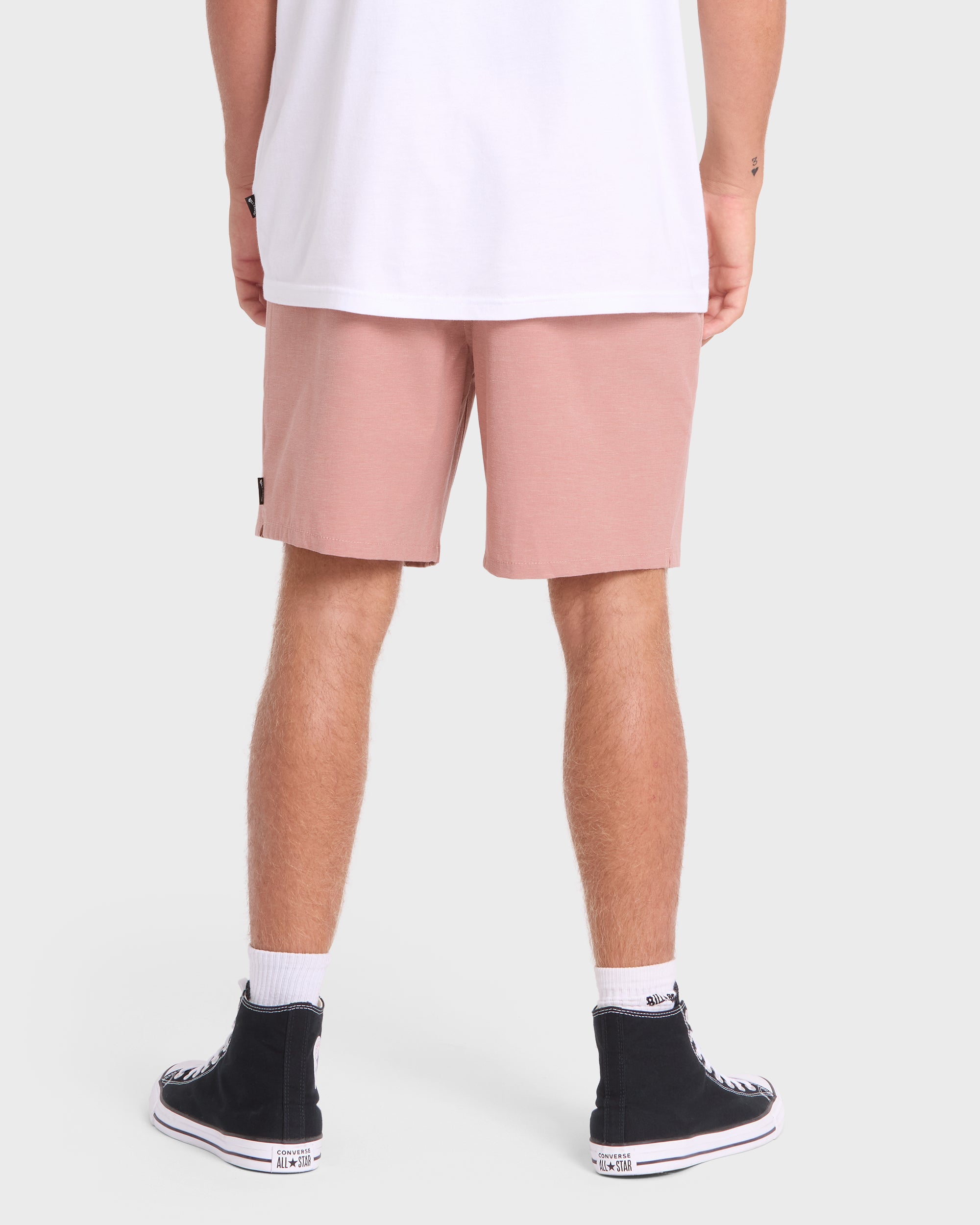 Crossfire Elastic Wave Washed 18" Amphibian Hybrid Shorts - Ash Rose