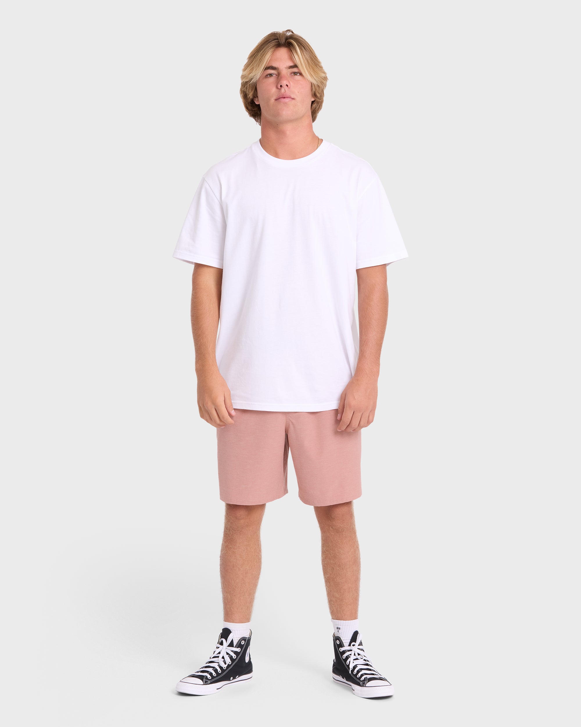 Crossfire Elastic Wave Washed 18" Amphibian Hybrid Shorts - Ash Rose