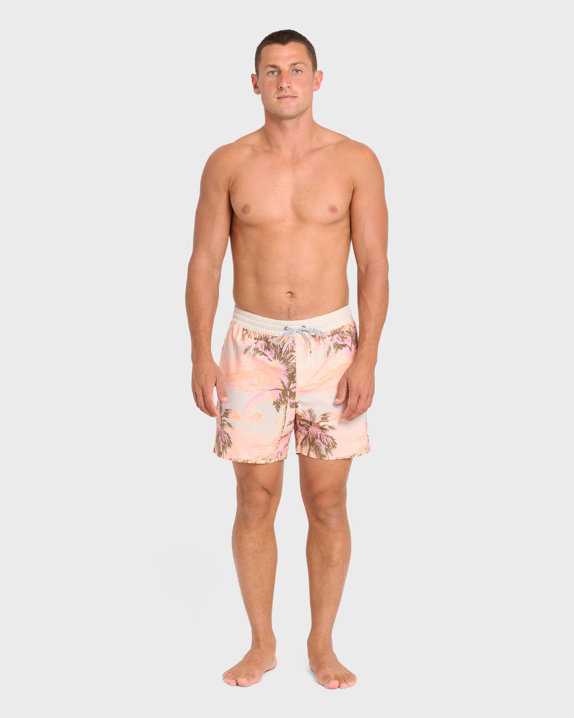Good Times Layback 16" Swim Trunks - Pale Peach