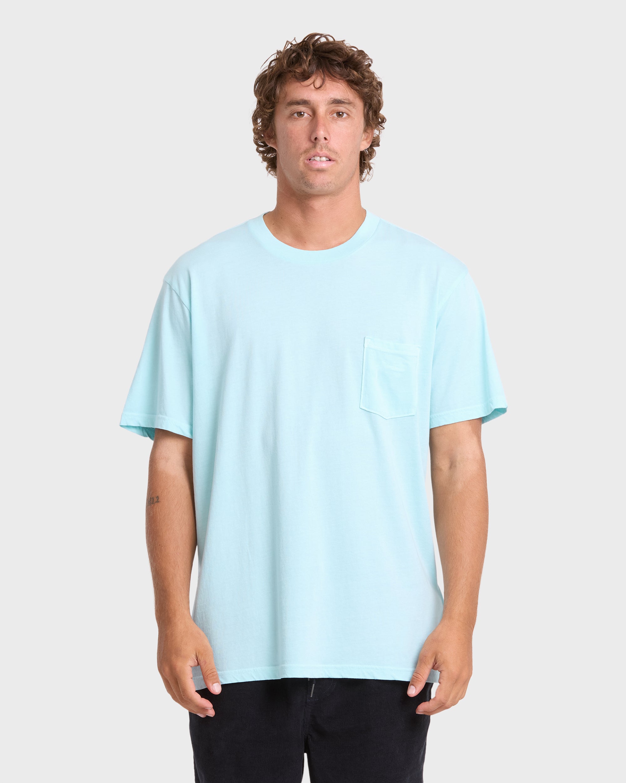 Essential Wave Washed Premium Short Sleeve Pocket Tee