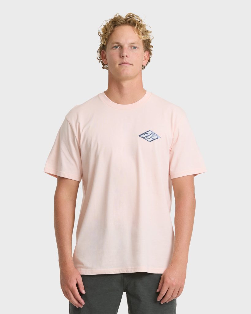 Dim Arch Premium Short Sleeve Knit T-Shirt - Light Pink