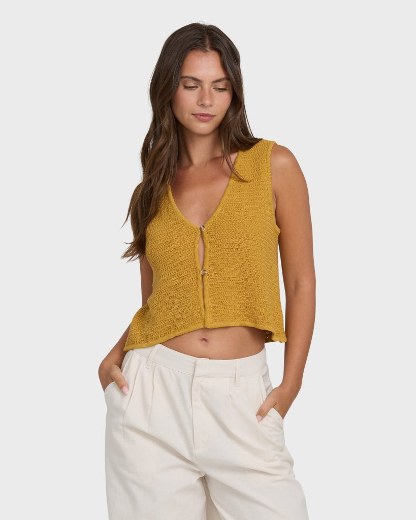 Need Now Sweater Tank Top - Wild Honey