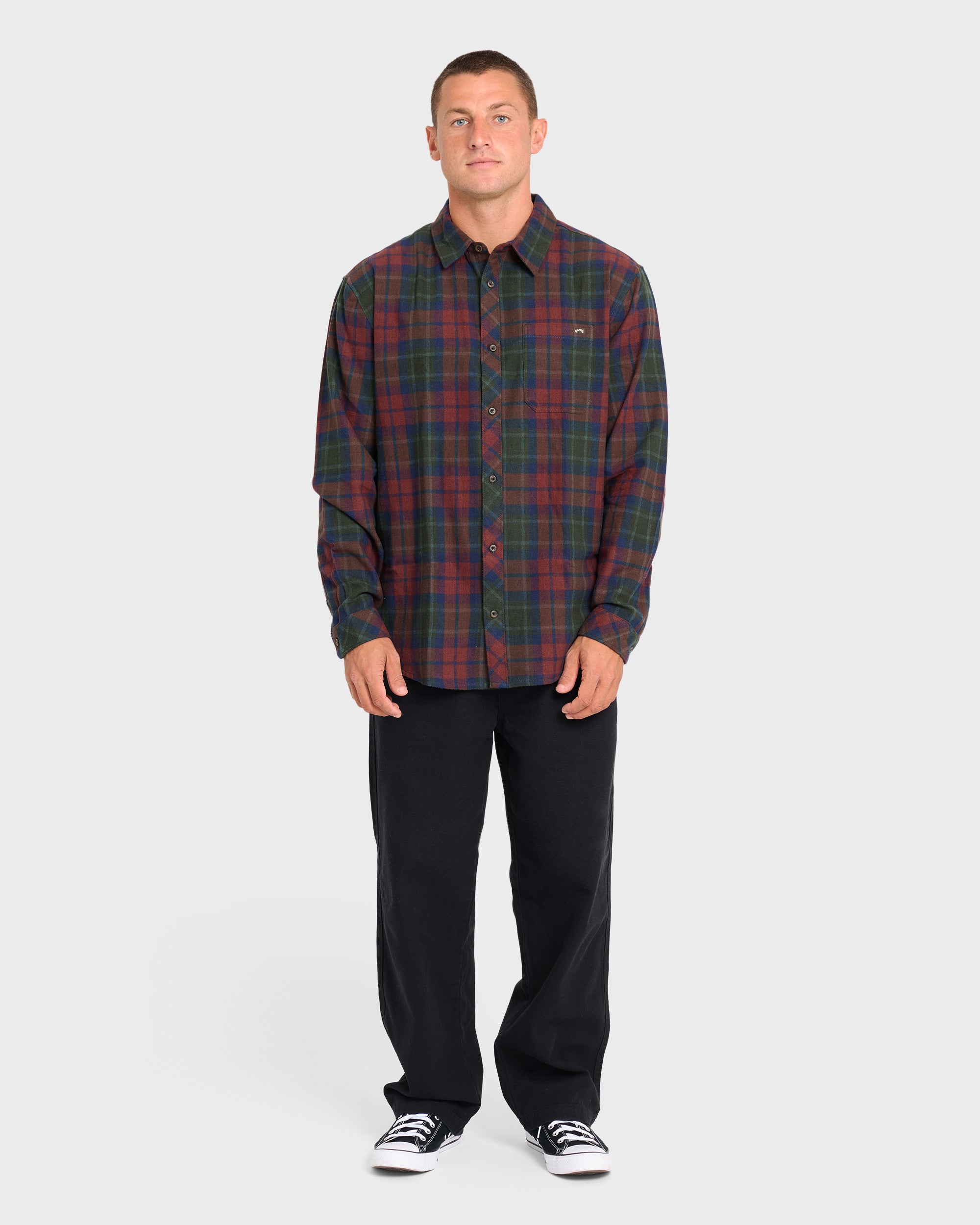 Coastline Long Sleeve Flannel Shirt - Tortoise Shell
