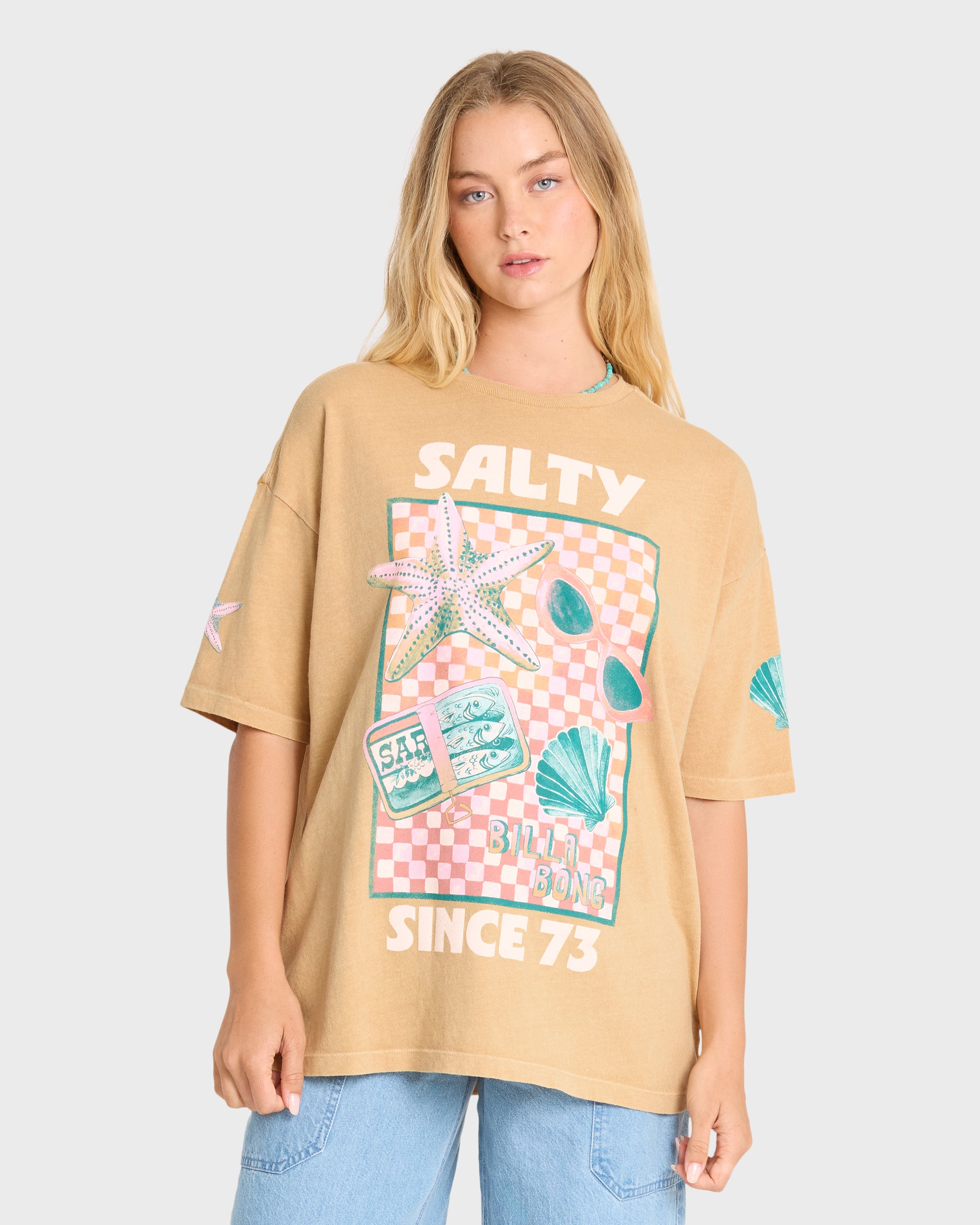 Salty Since Short Sleeve Cotton Graphic T-Shirt