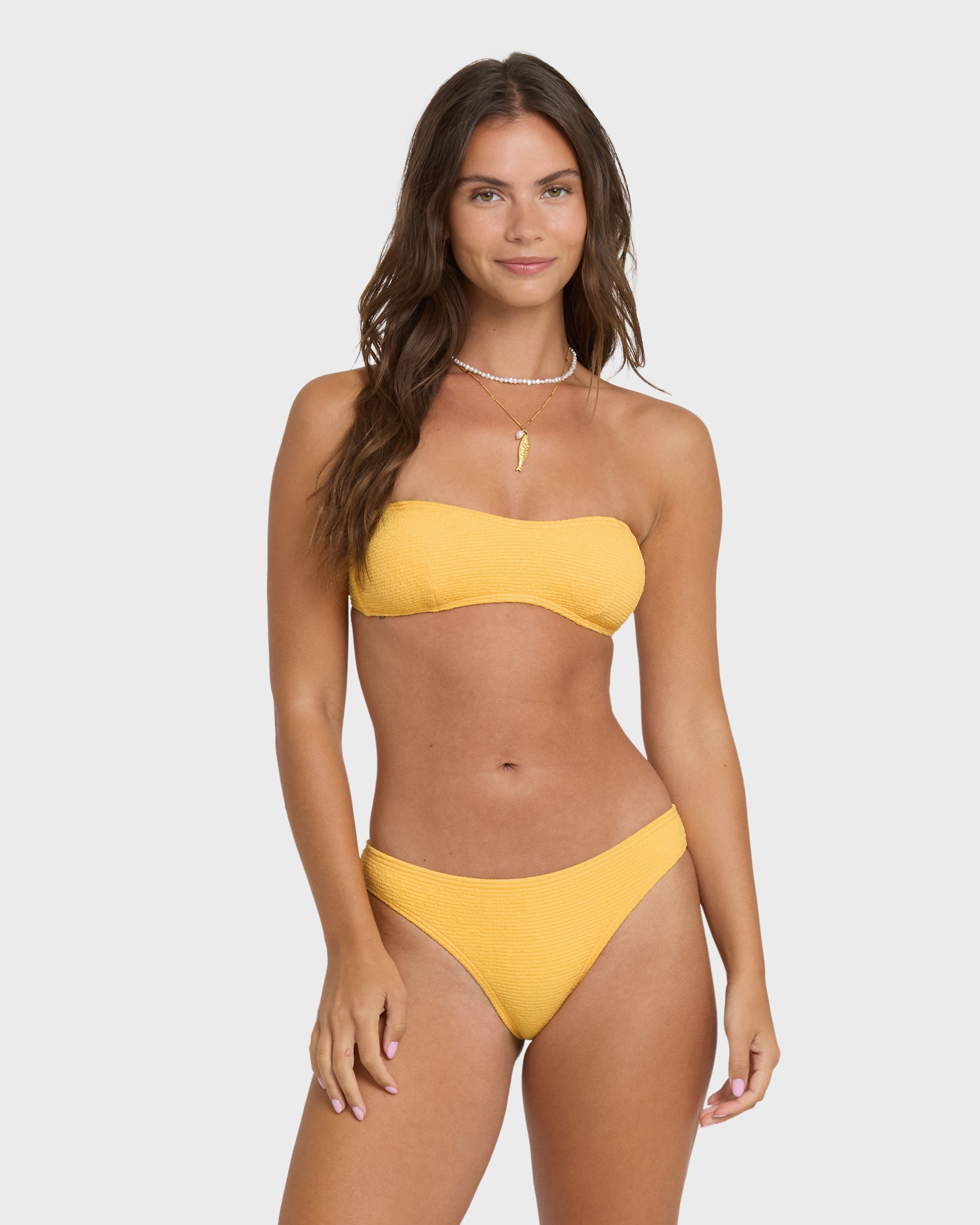 Crinkle Crush Sweetheart Bandeau Bikini Top