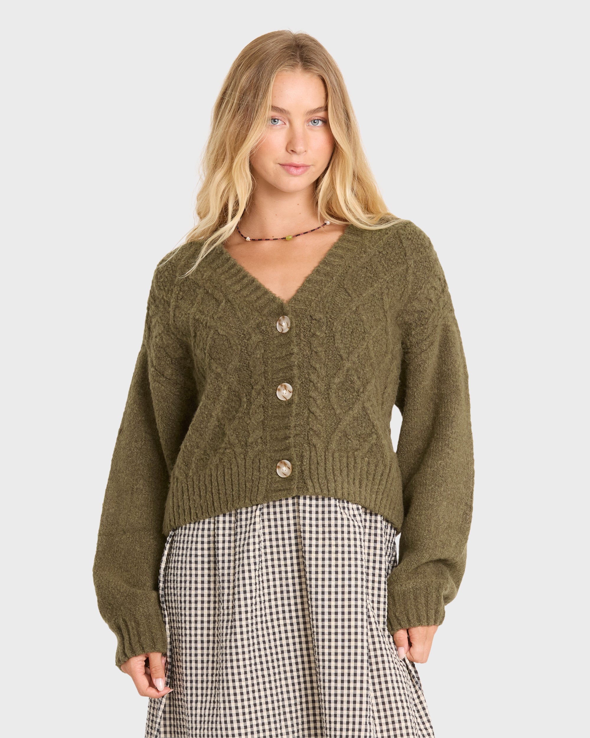 August V-Neck Cardigan Sweater