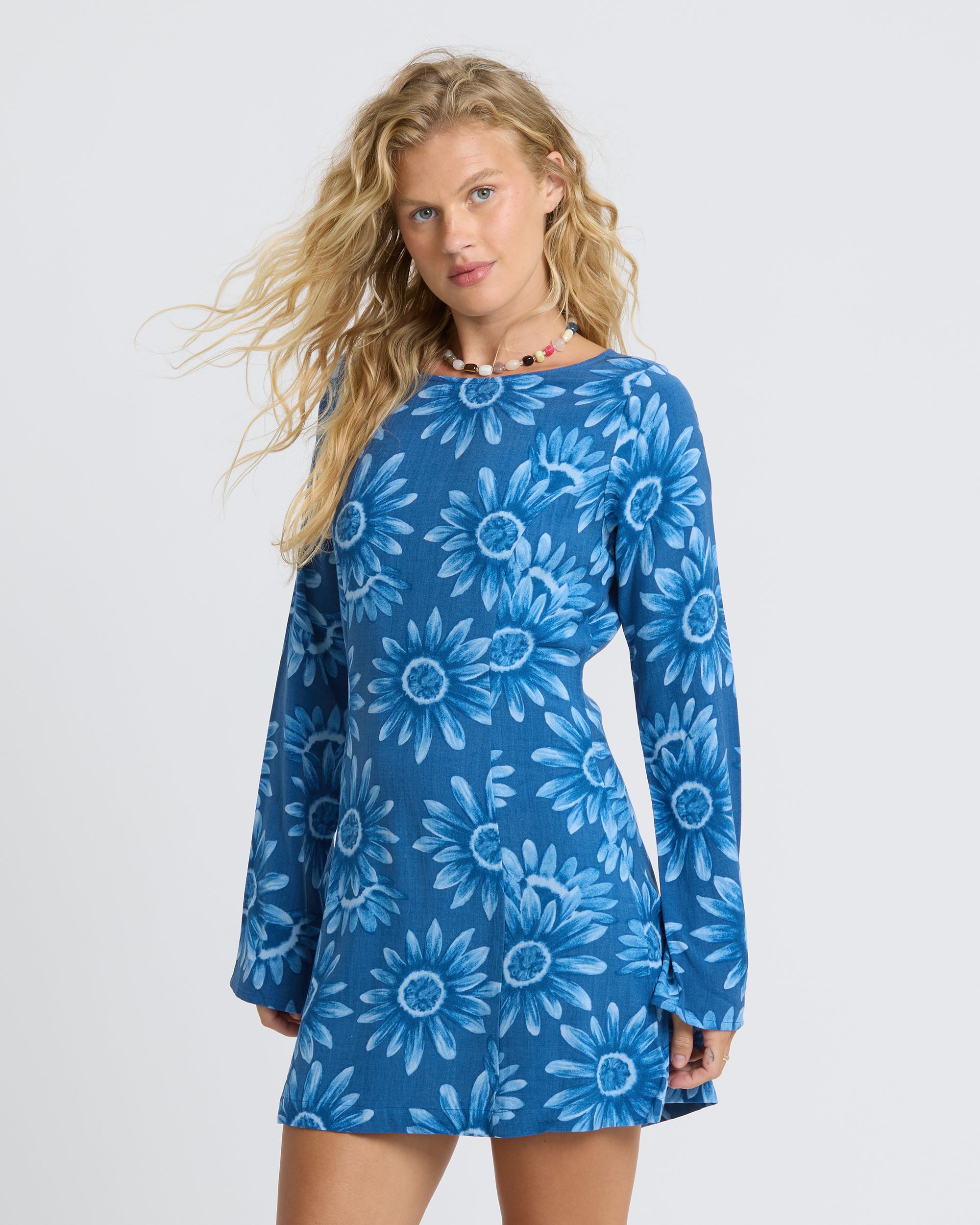 Way Out West Long Sleeve Mini Dress