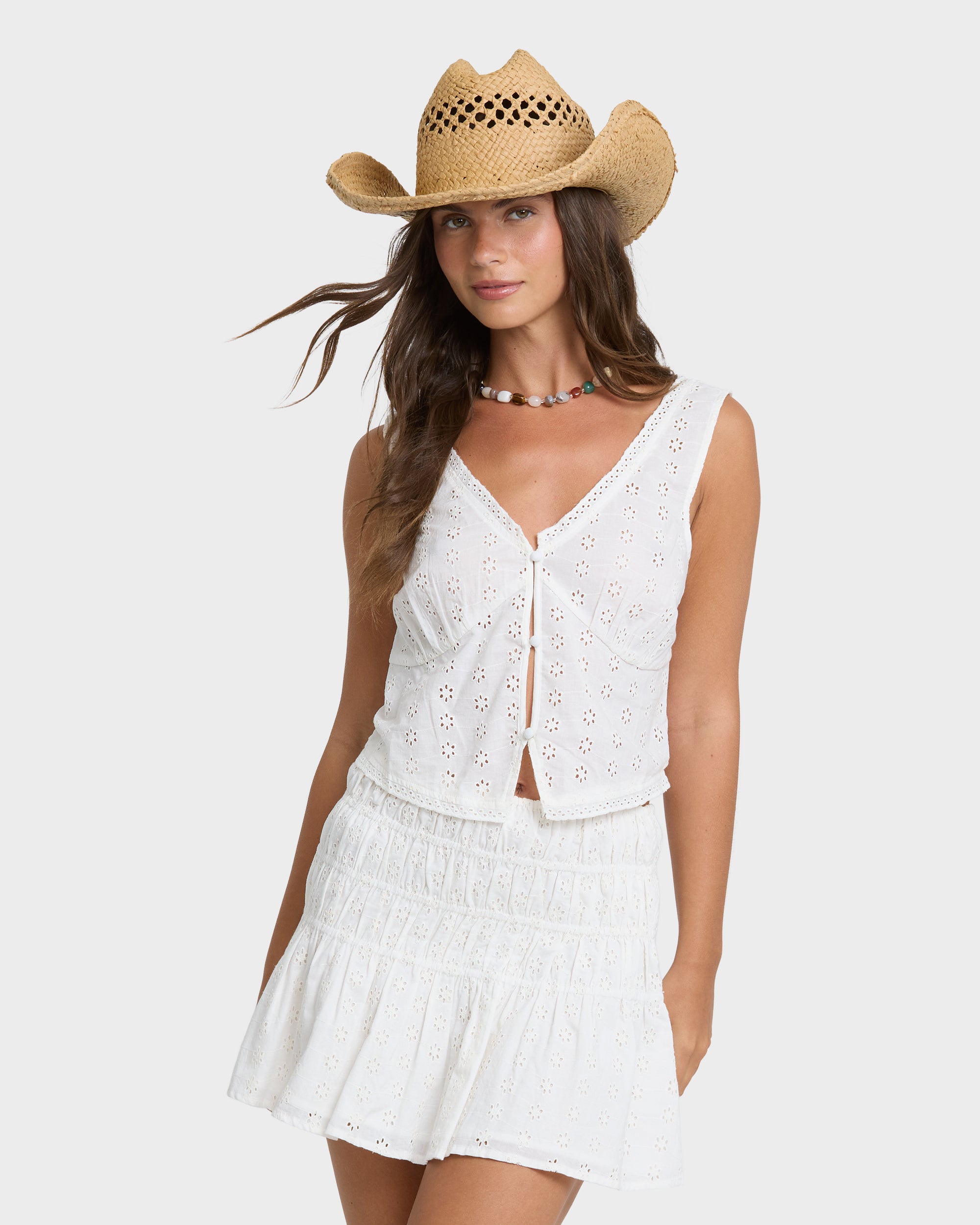 Eyelet Forever Tank Top
