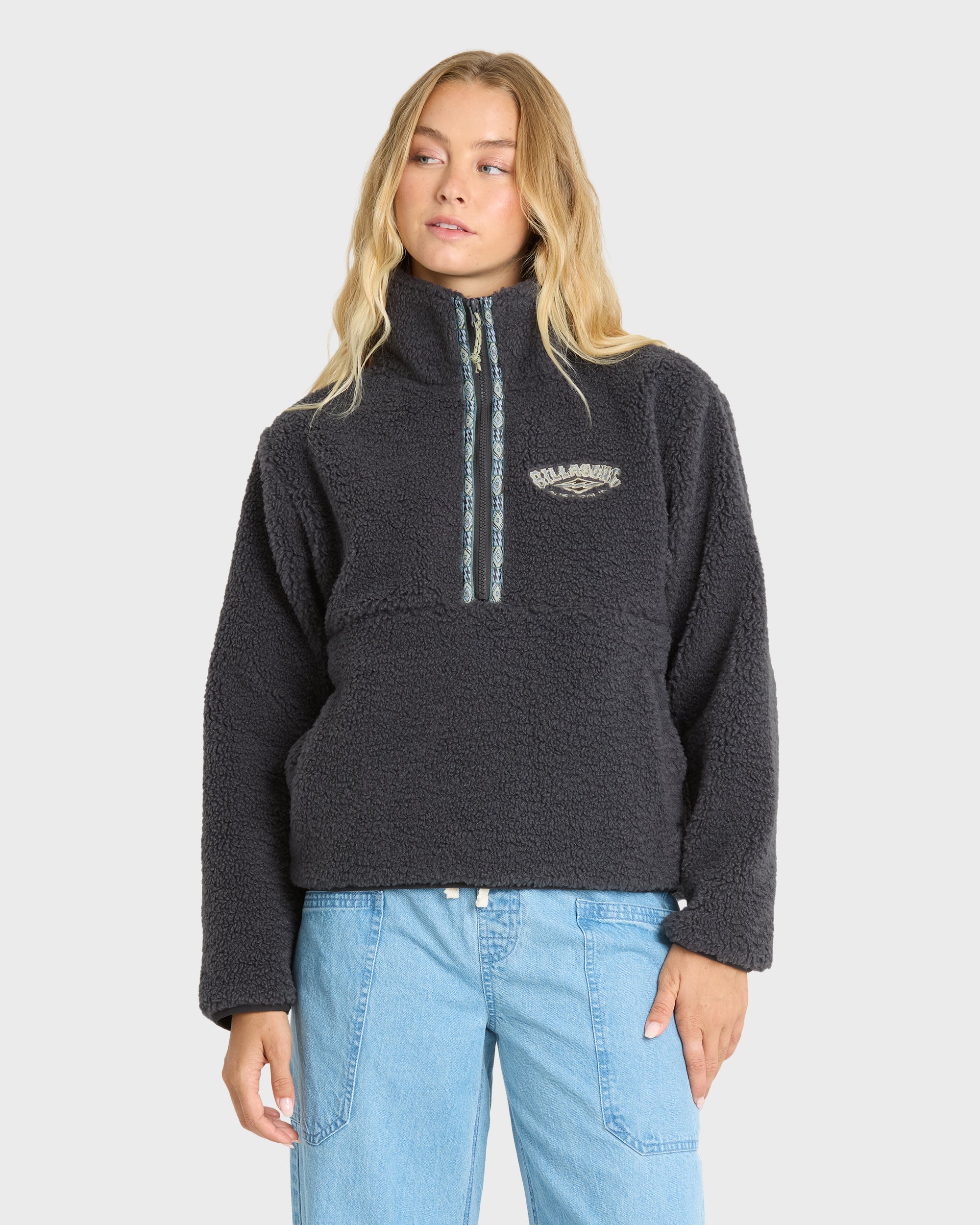 Horizon Sherpa Mock Neck Half Zip Sweatshirt