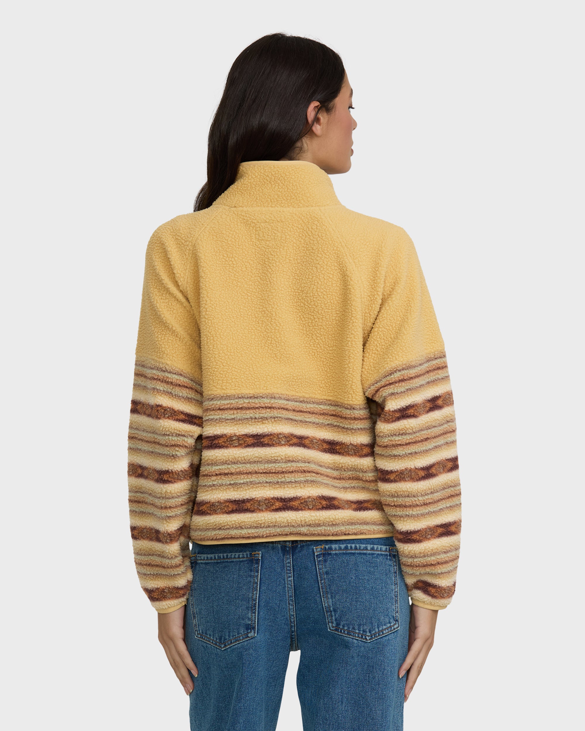 Popoyo Sherpa Full Zip Fleece Jacket - Curry