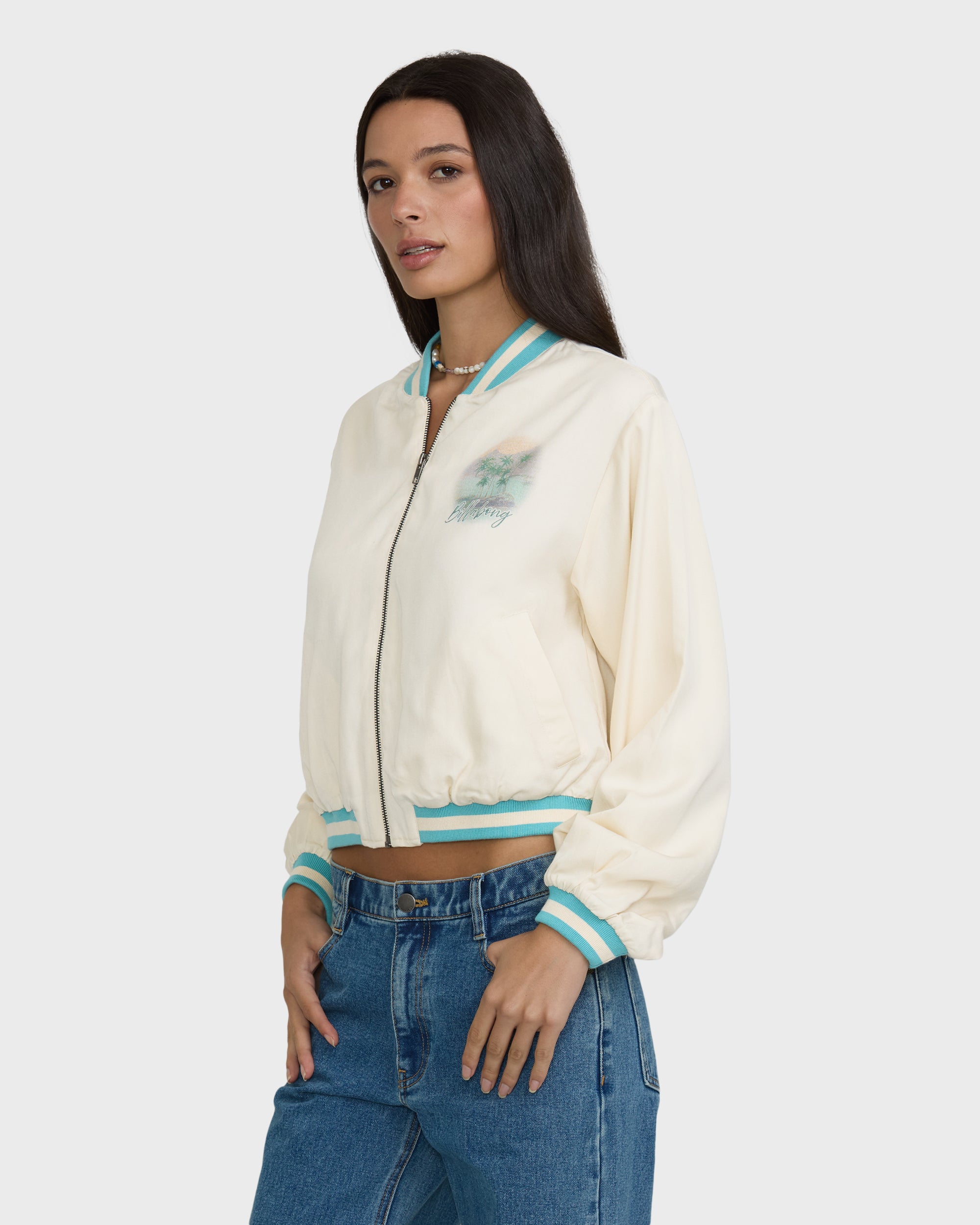 Sea Friends Bomber Jacket - White Cap