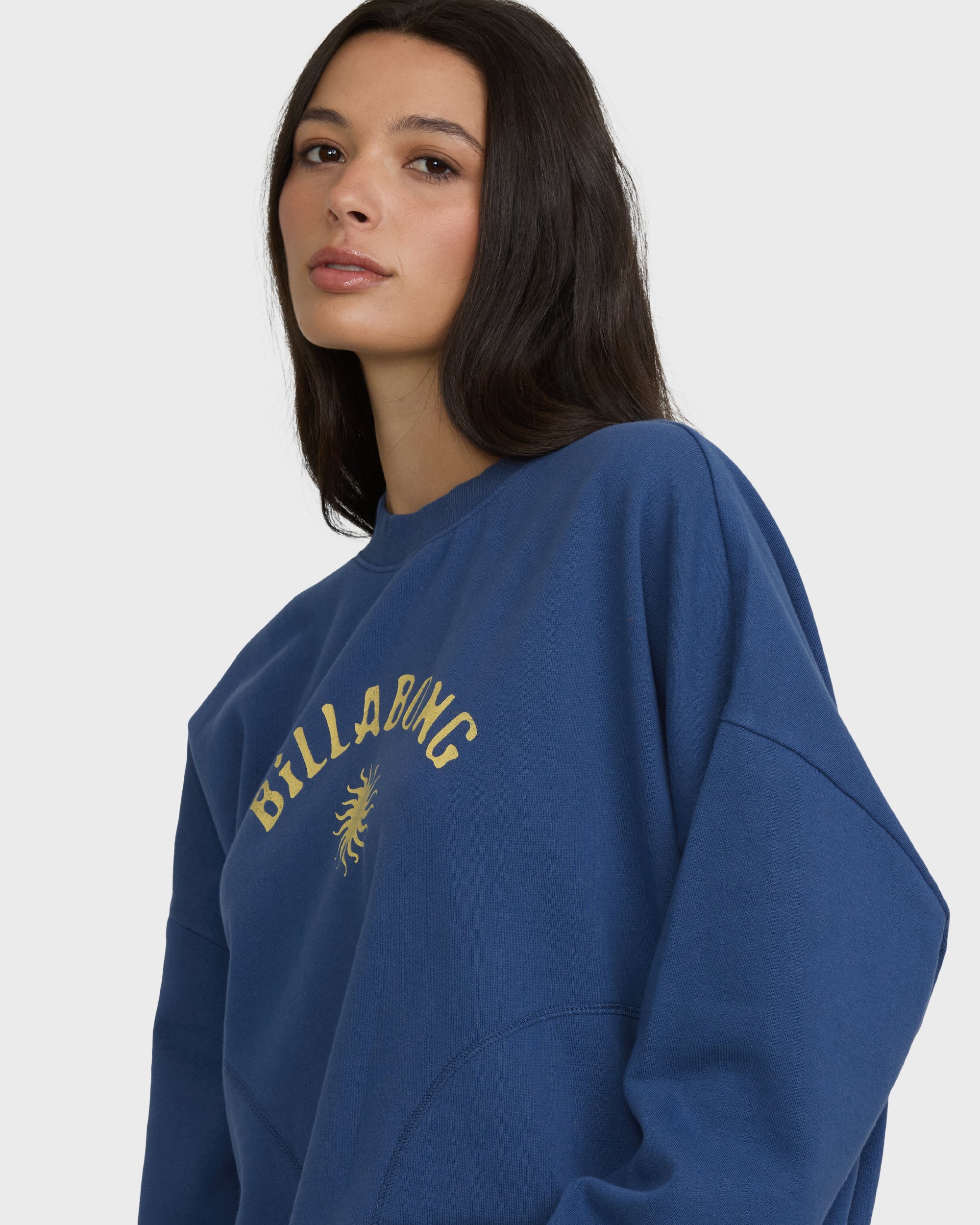 Surf Camp Heritage Palm Crewneck Sweatshirt - True Navy