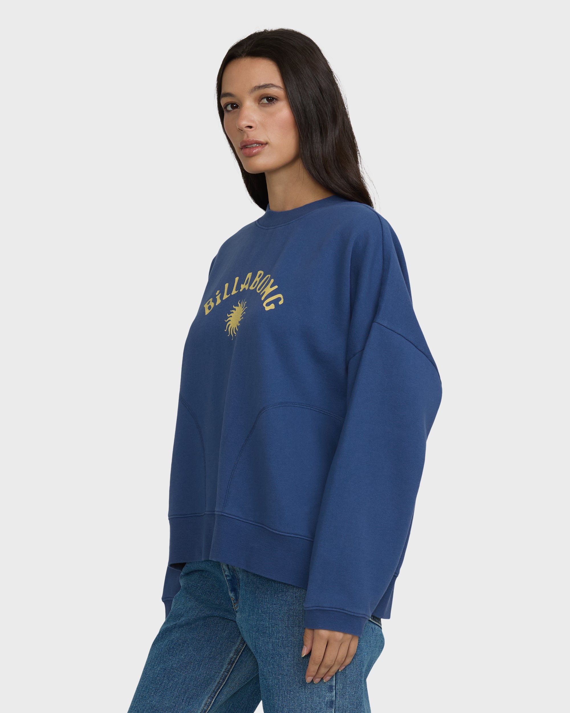 Surf Camp Heritage Palm Crewneck Sweatshirt - True Navy