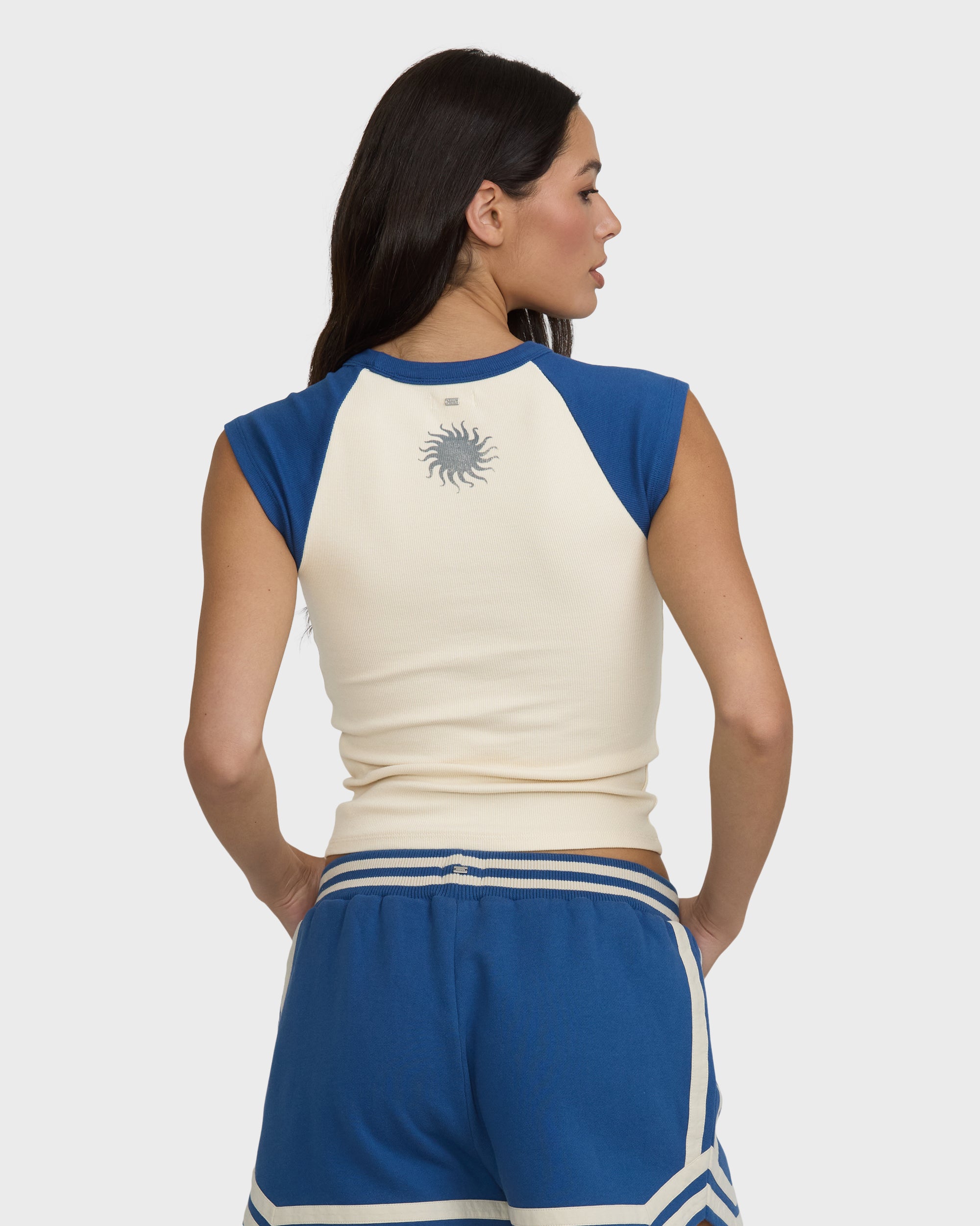 Surf Camp Short Sleeve Knit Raglan T-Shirt - True Navy