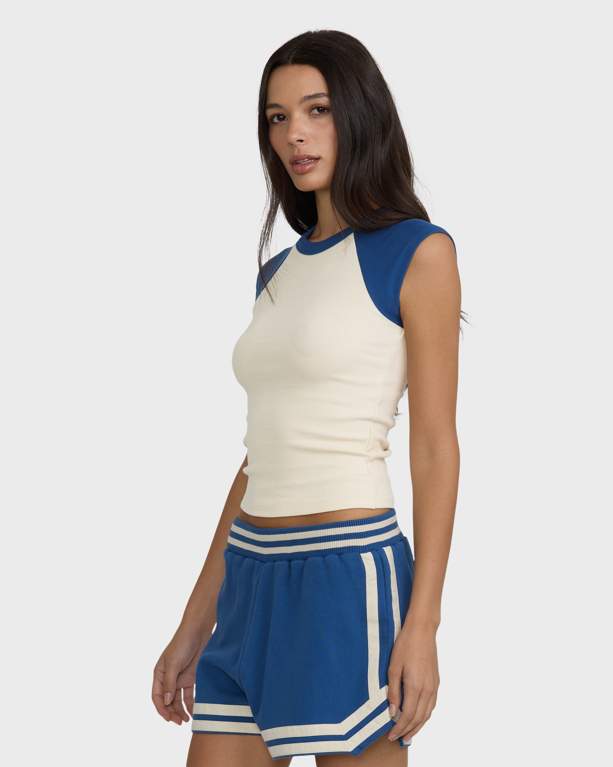 Surf Camp Short Sleeve Knit Raglan T-Shirt - True Navy