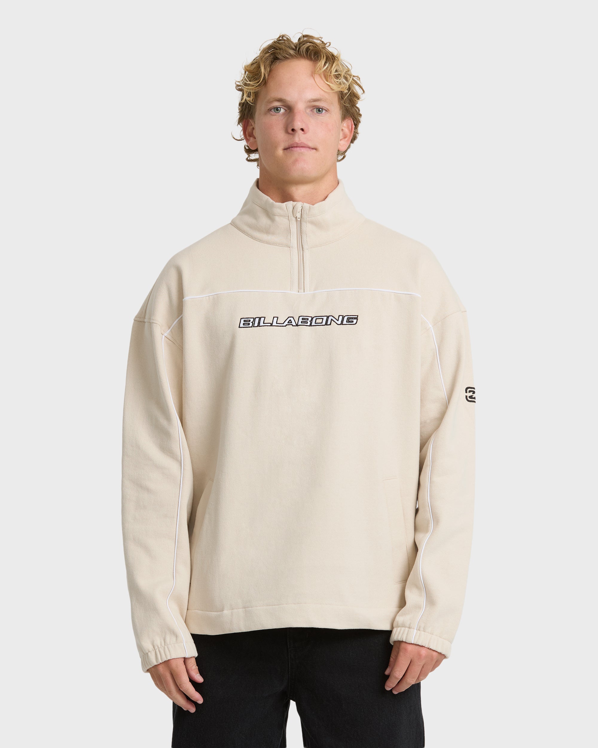 Bad Dog Progress Mock Neck Quarter-Zip Sweatshirt