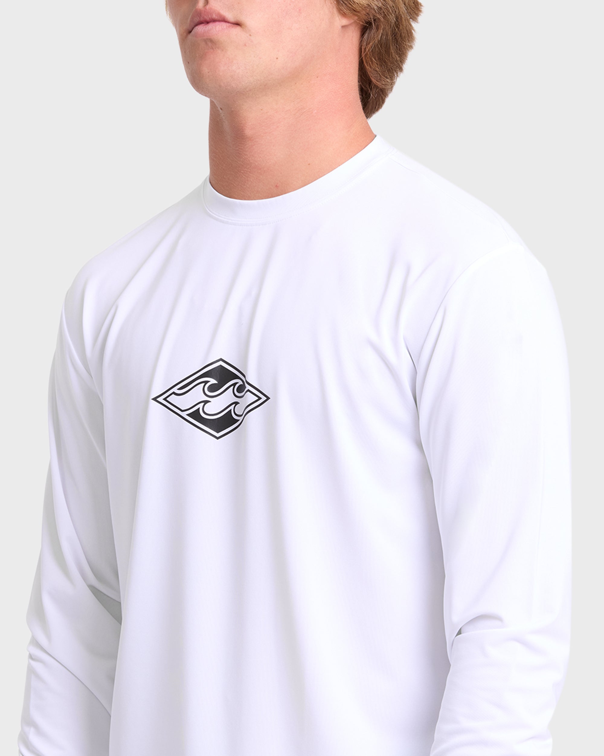 All Day Wave UPF 50 Long Sleeve Surf Tee - White