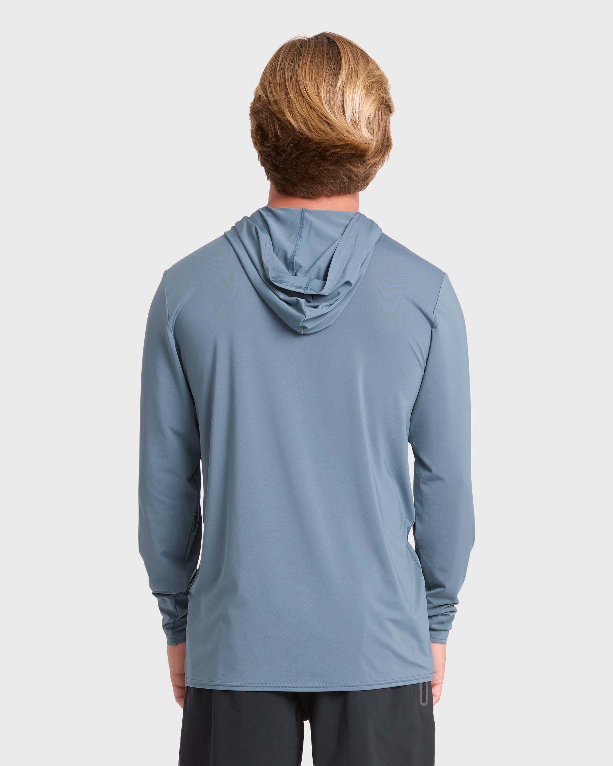 Arch Mesh Hooded UPF 50 Long Sleeve Surf Tee - China Blue